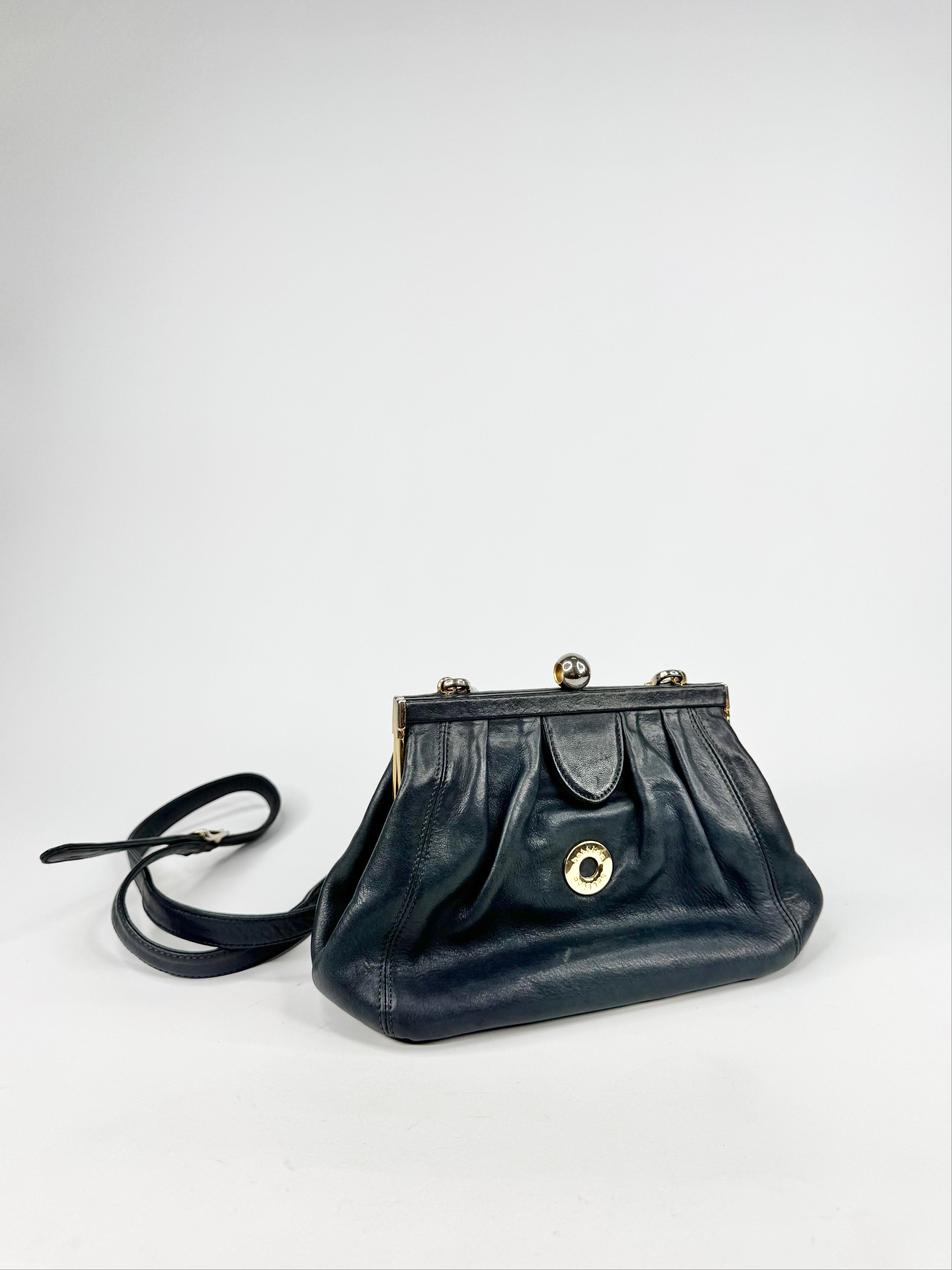 Bettina Midnight Blue Leather Cross Body Purse Purse