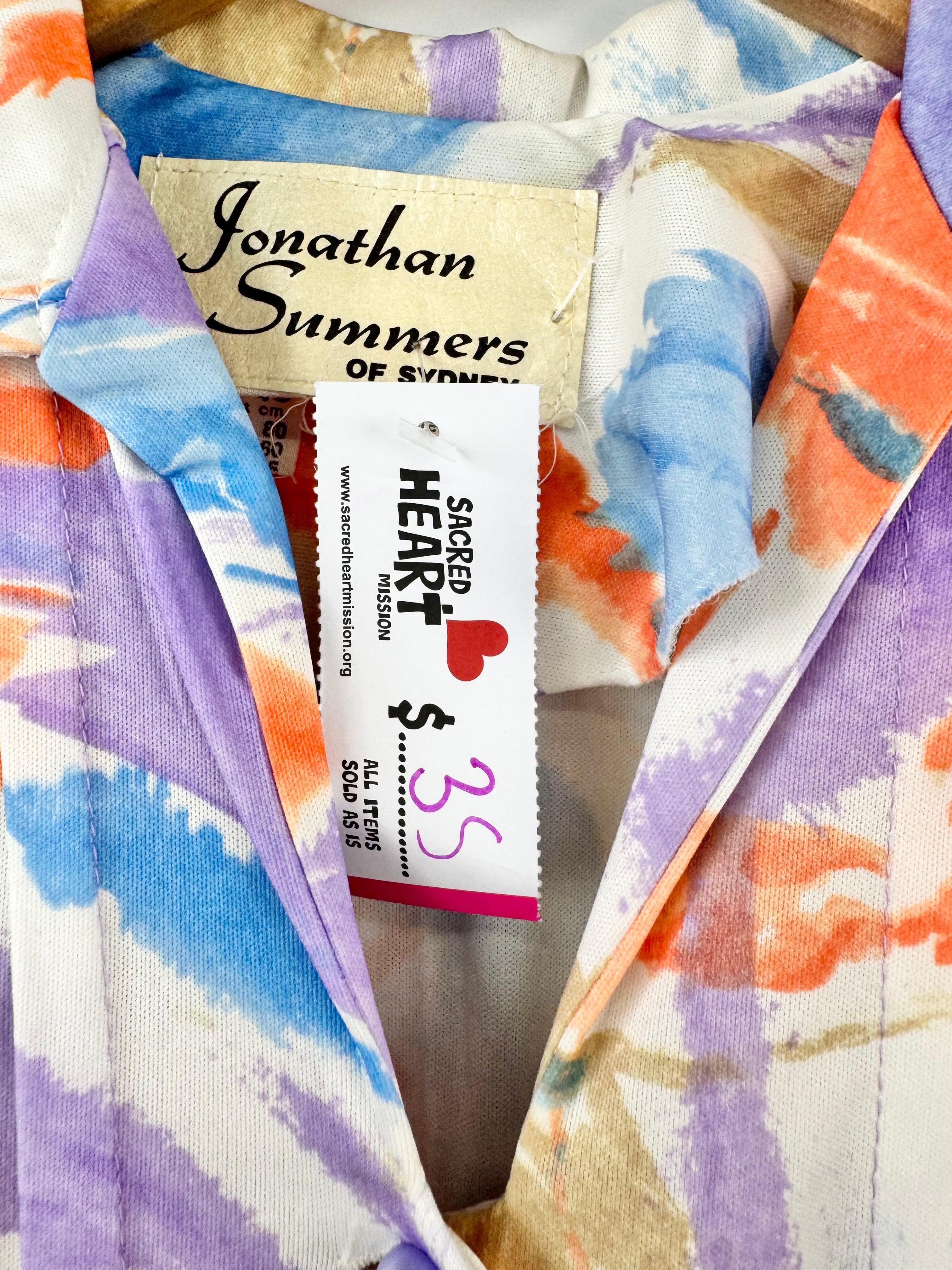 Jonathan Summers Vintage Sleeveless Patterned Dress - AU10