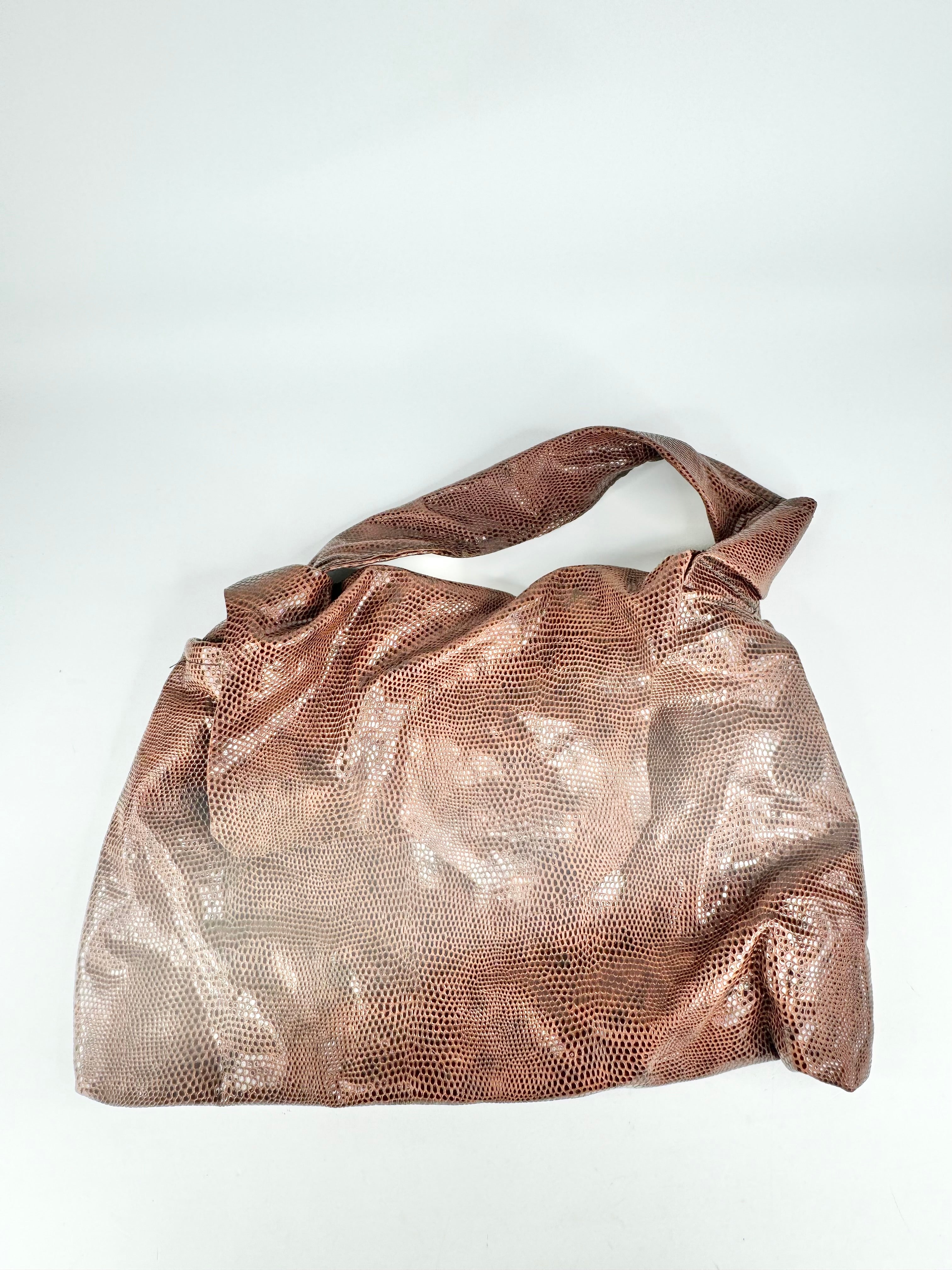 Hand Made Snake Print Embossed Bag