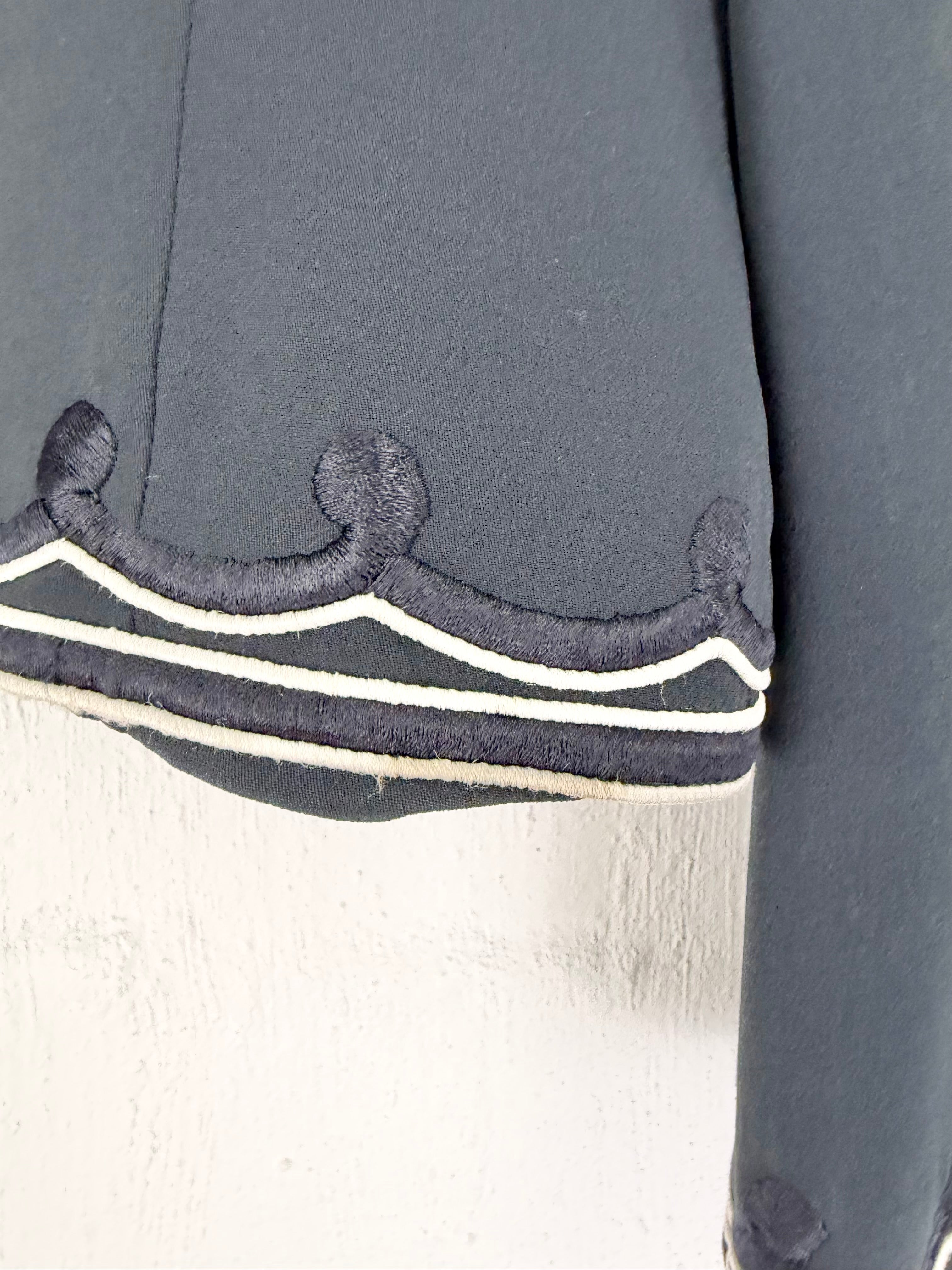 Vintage 80s Escada by Margaretha Ley Black Motif Pattern Jacket - AU8/10