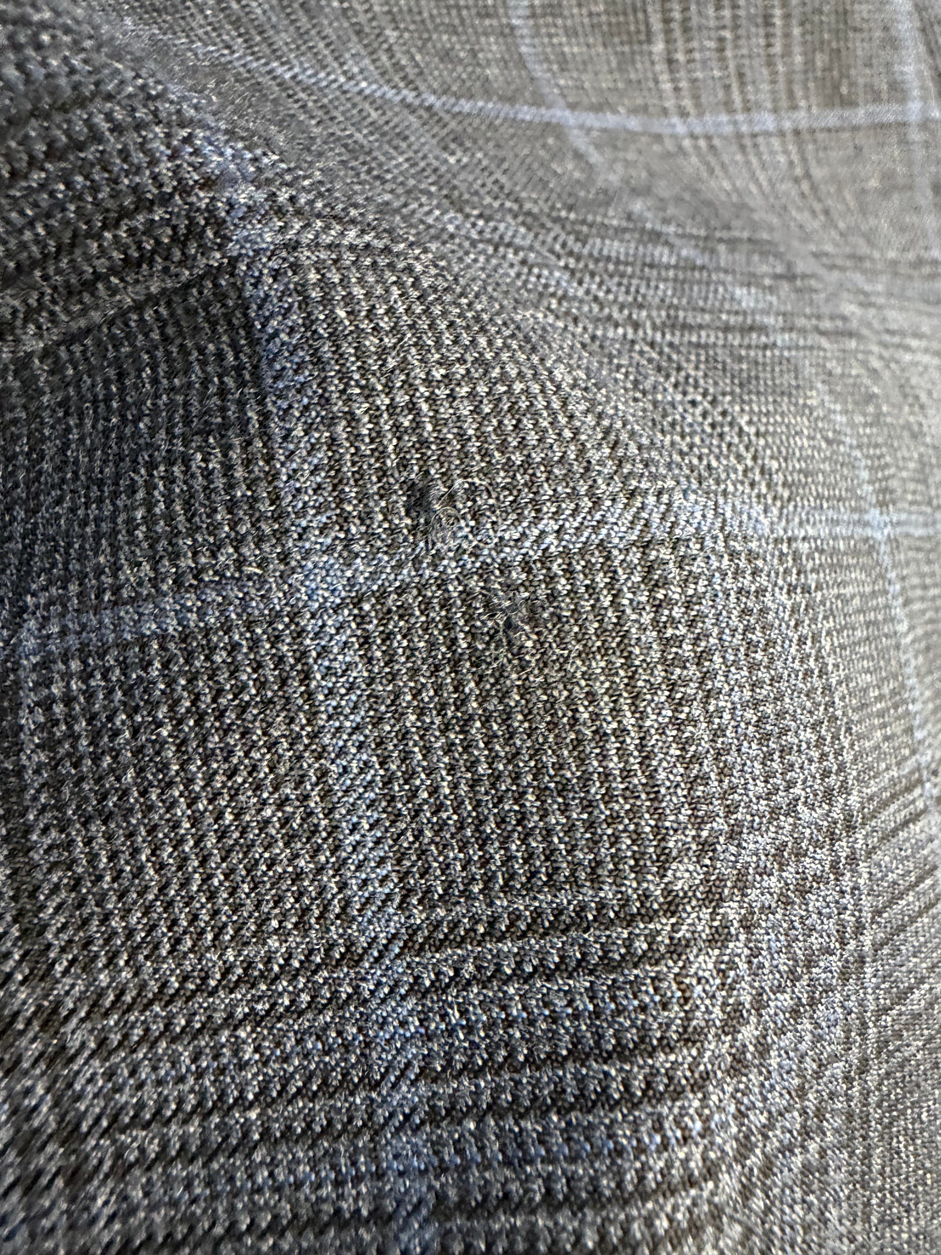 Canali Midnight Blue Checked Suit Jacket - 52R