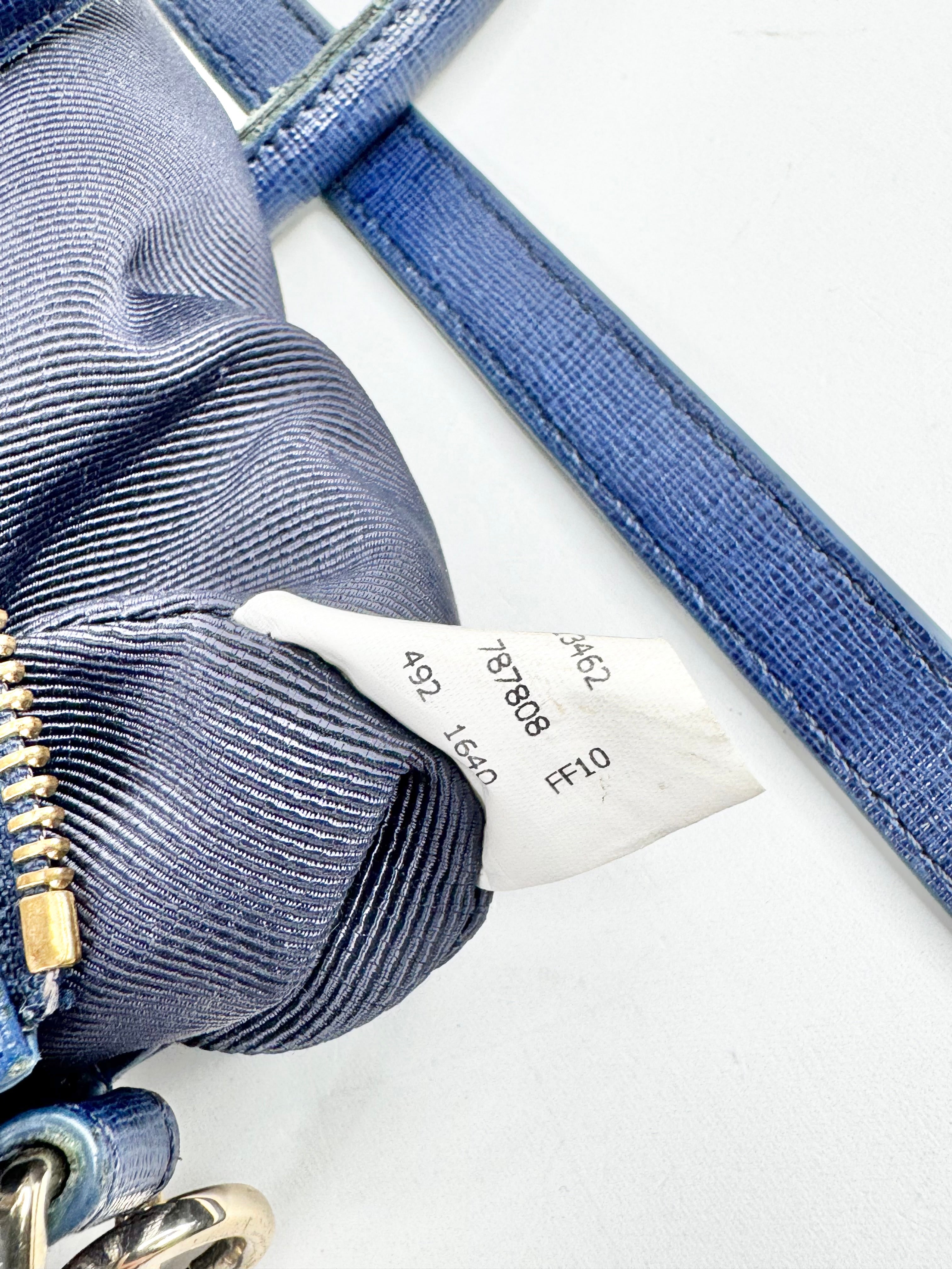 Furla Phalo Blue Leather Handbag