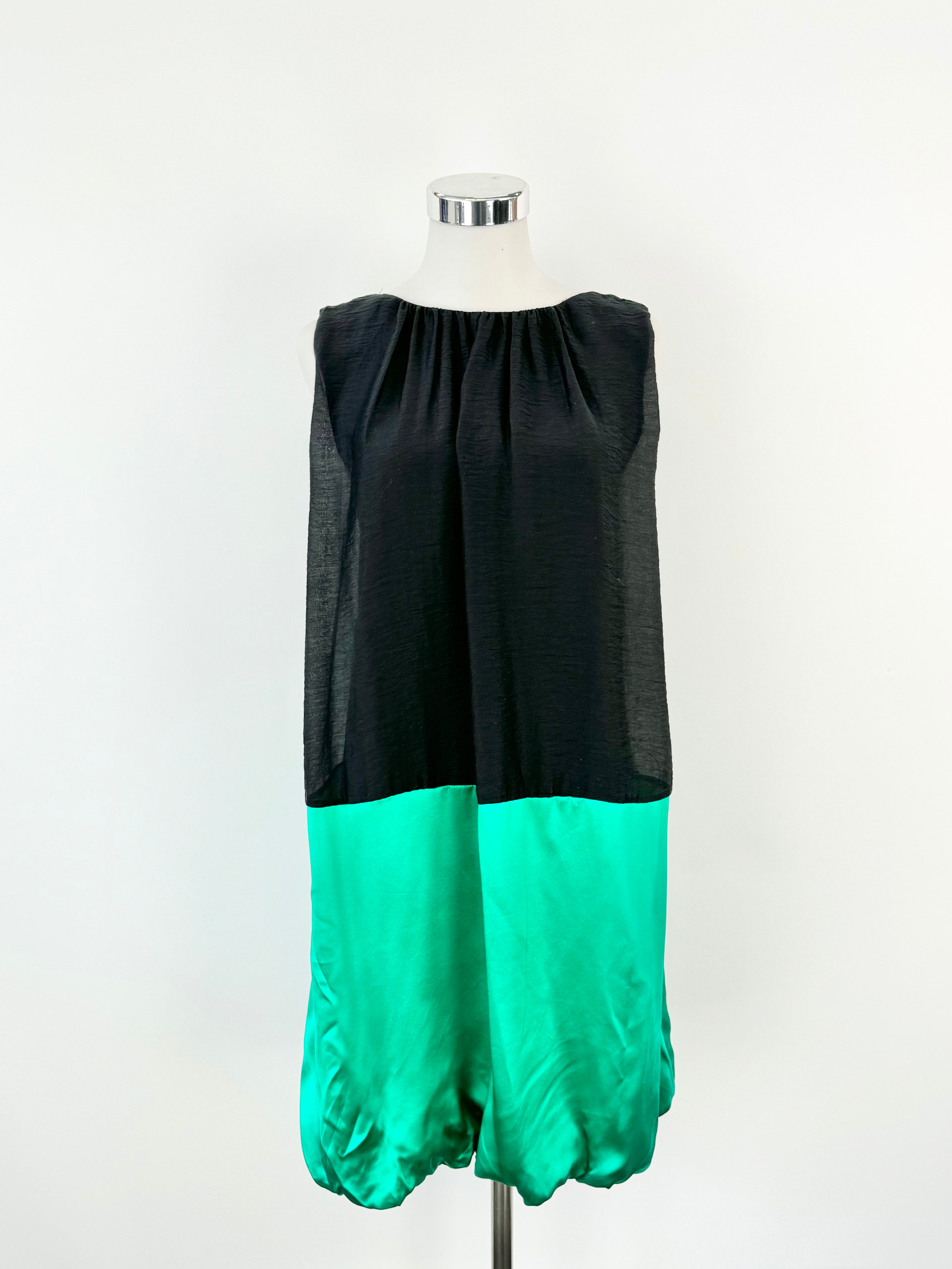 By Malene Birger 'Mireio' Black & Emerald Green Dress - AU8