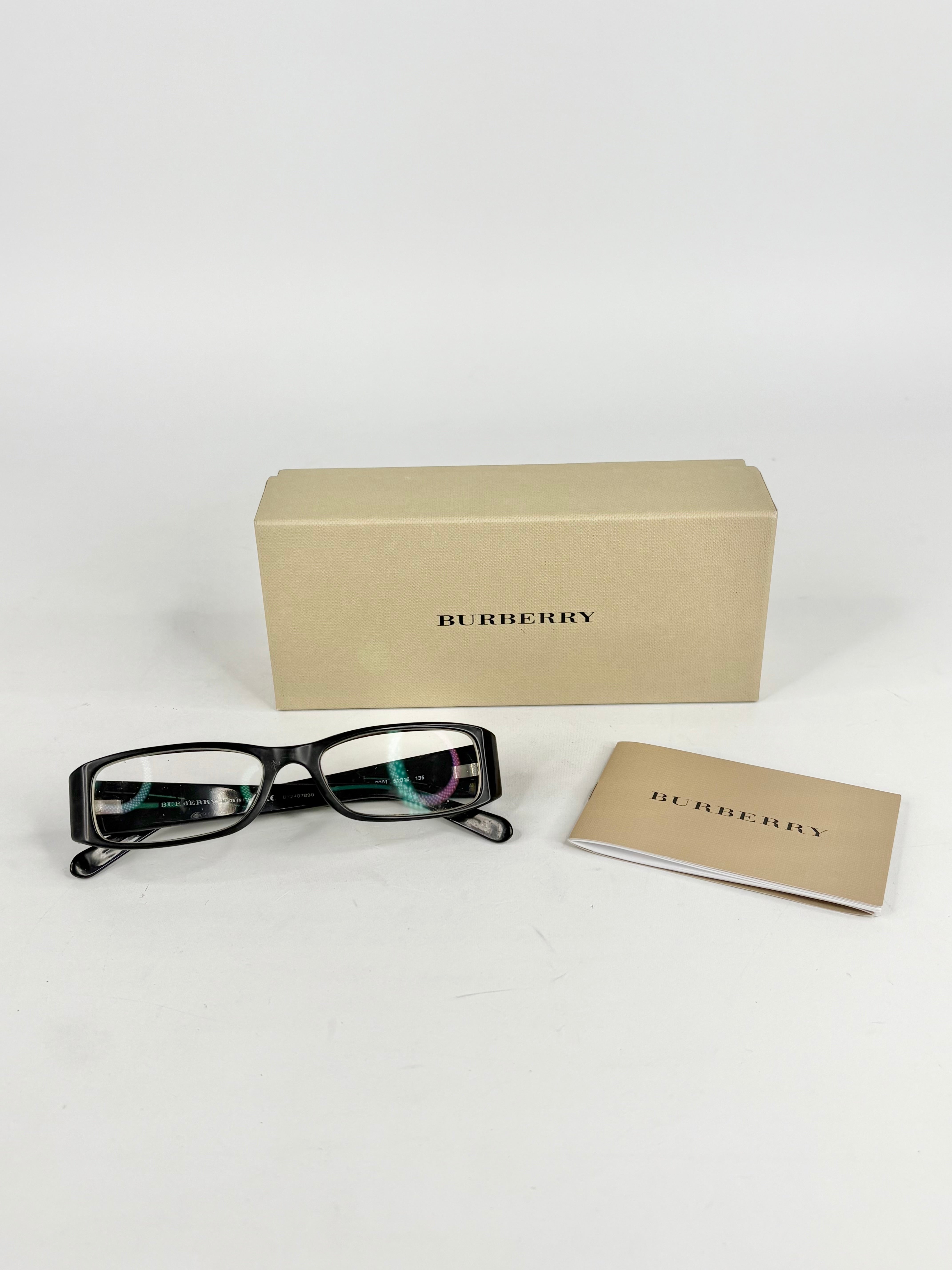Burberry Black Rectangular Frame Glasses