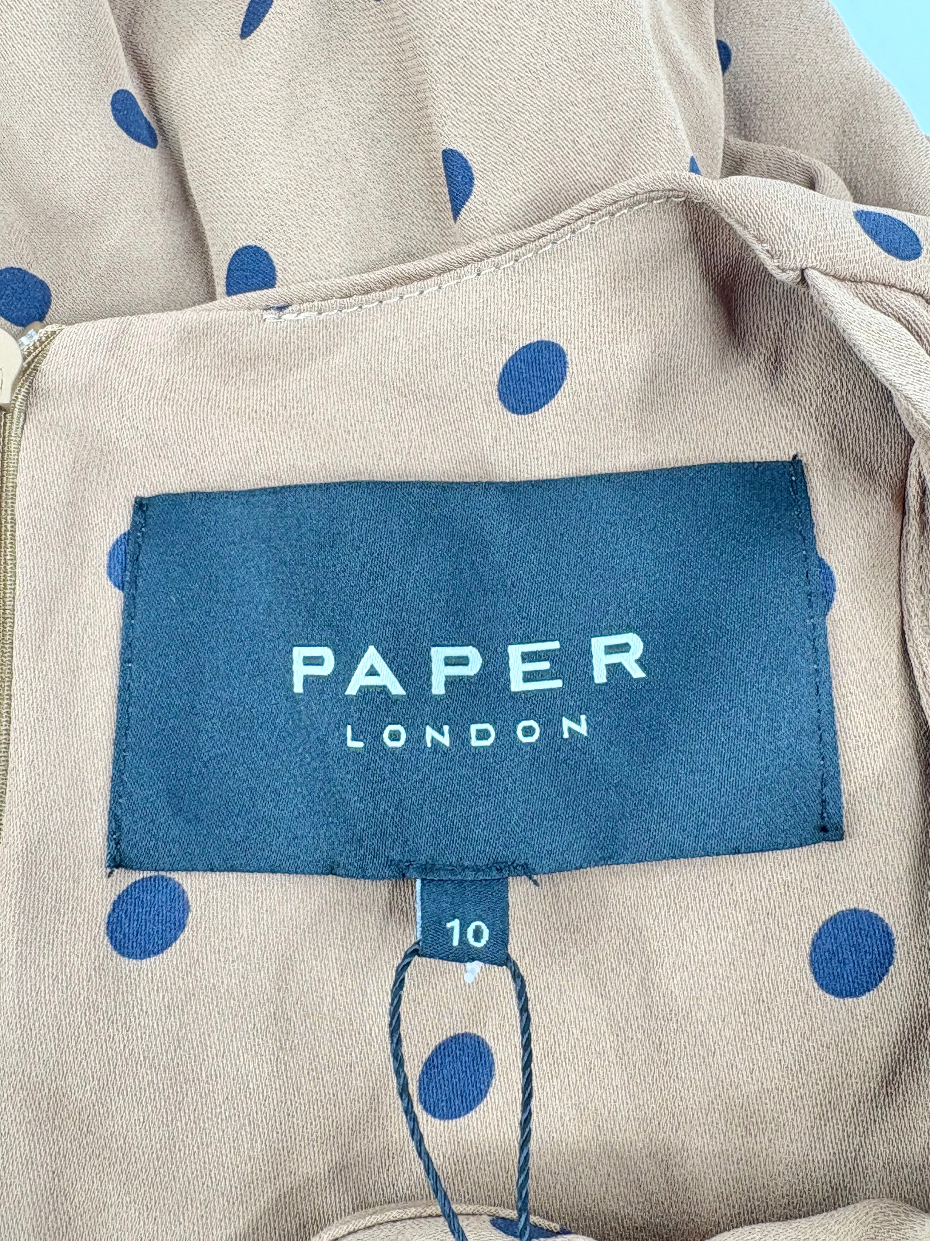 Paper London Macchiato Polka Dot Mini Dress - AU10