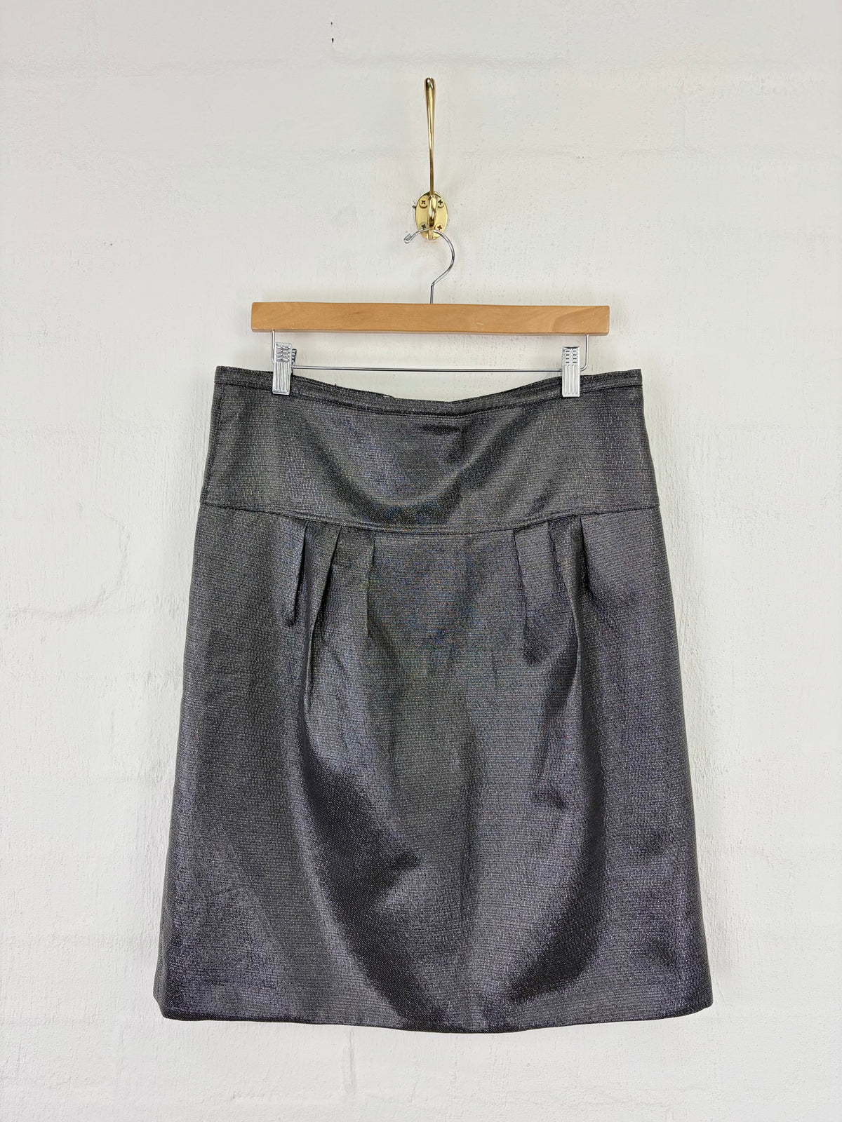 Burberry London Pewter Metallic Skirt - AU12