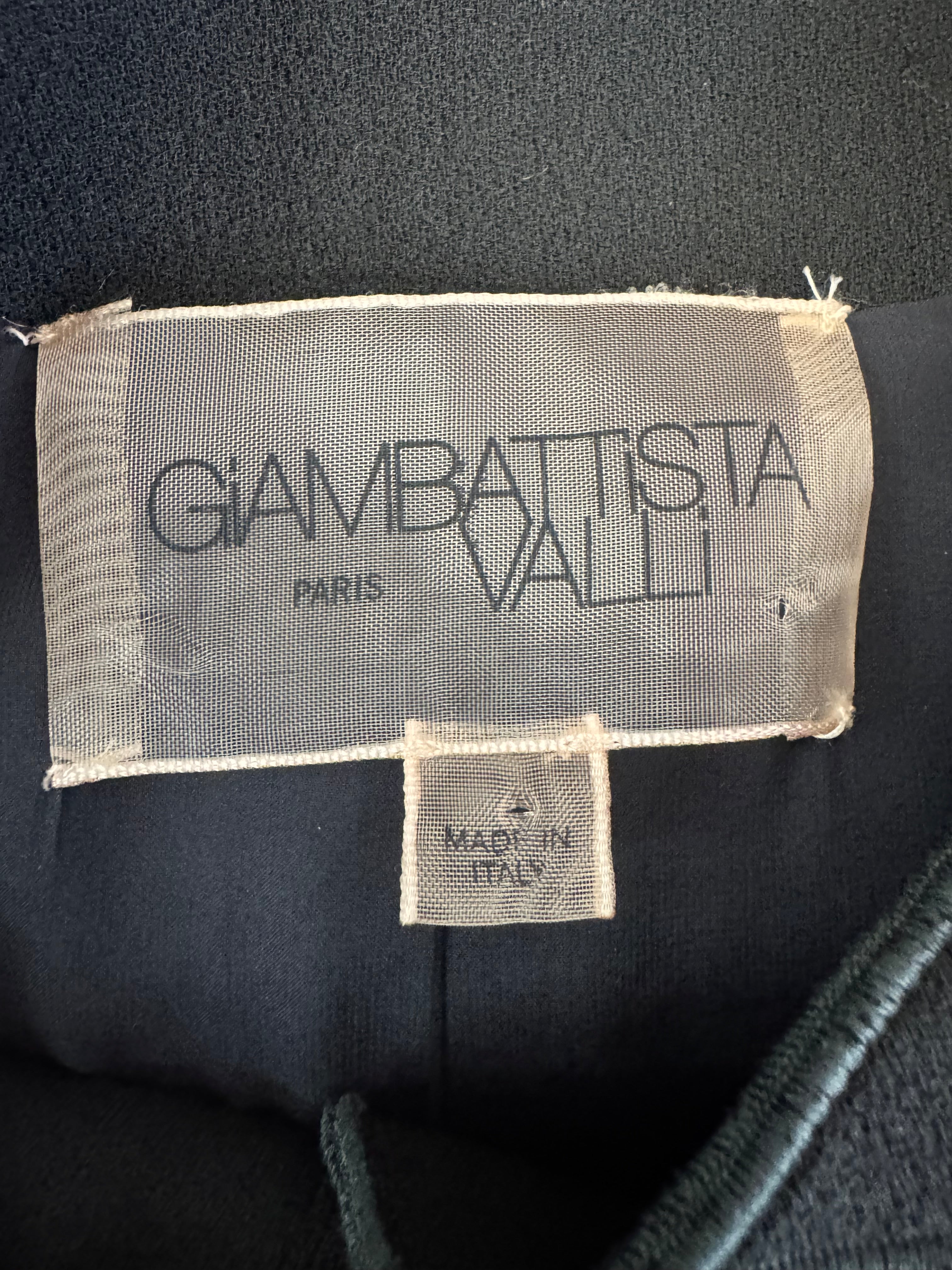 Giambattista Valli Black Scallop Detail Cotton Jacket - AU10