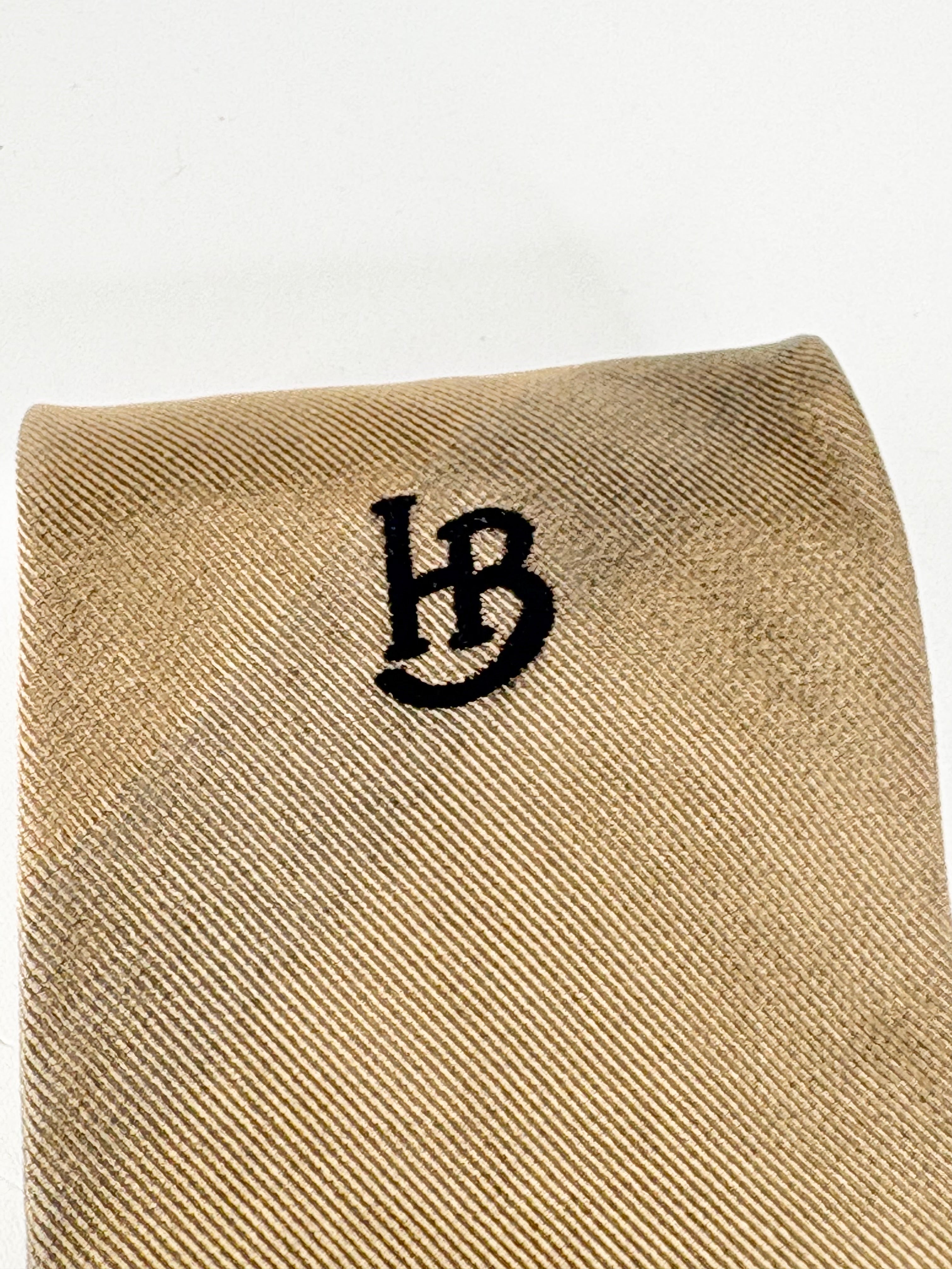 Hugo Boss Umber Silk Monogrammed Tie