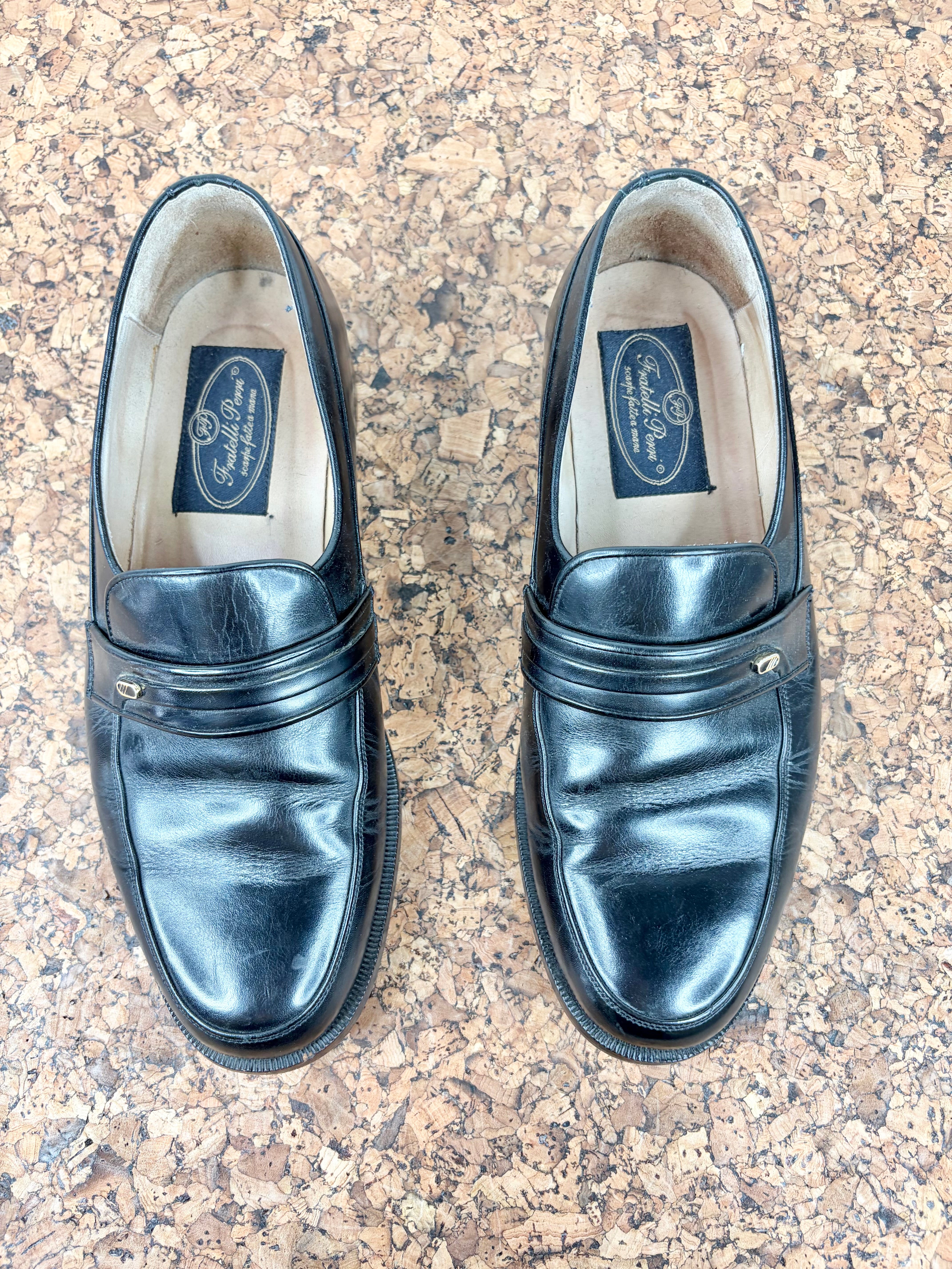 Fratelli Perri Black Slip On Dress Shoe - EU40