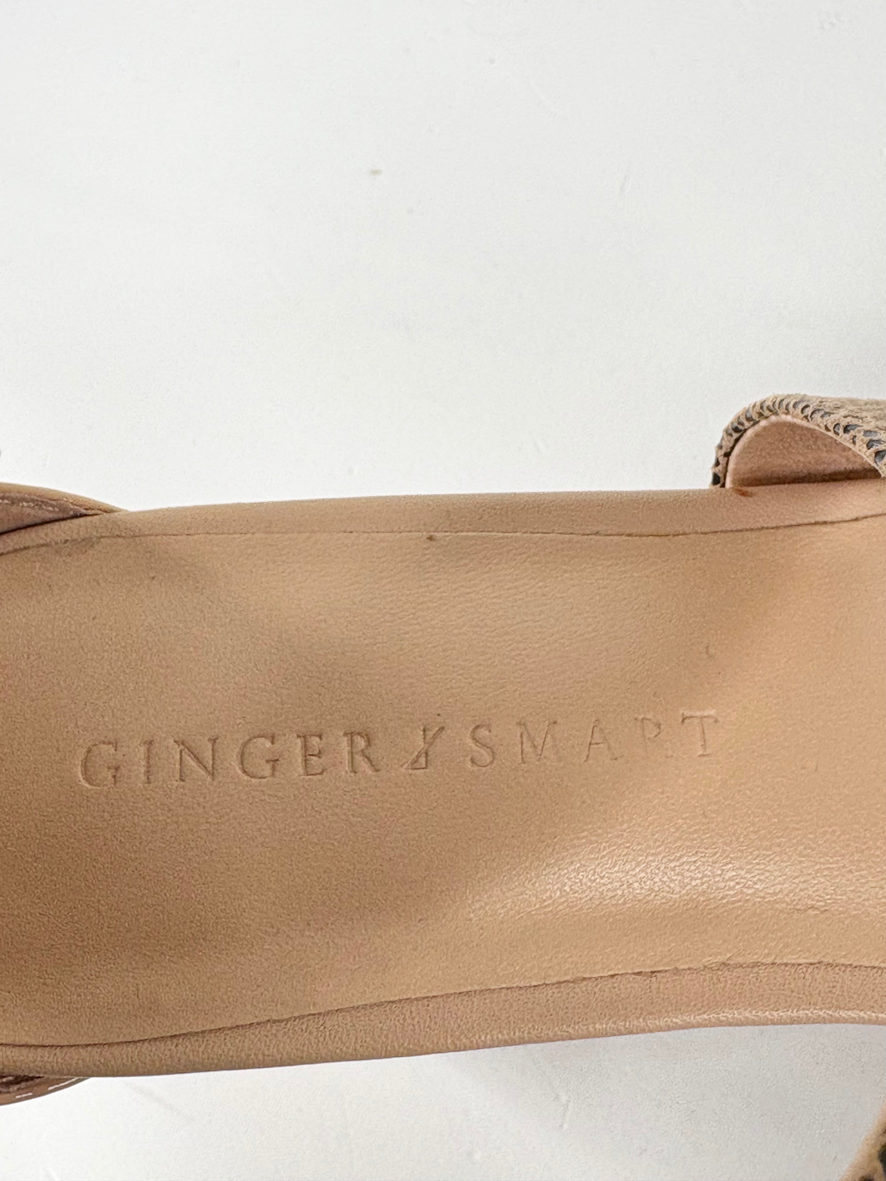 Ginger + Smart Animal-Print Leather Block Heels - EU38