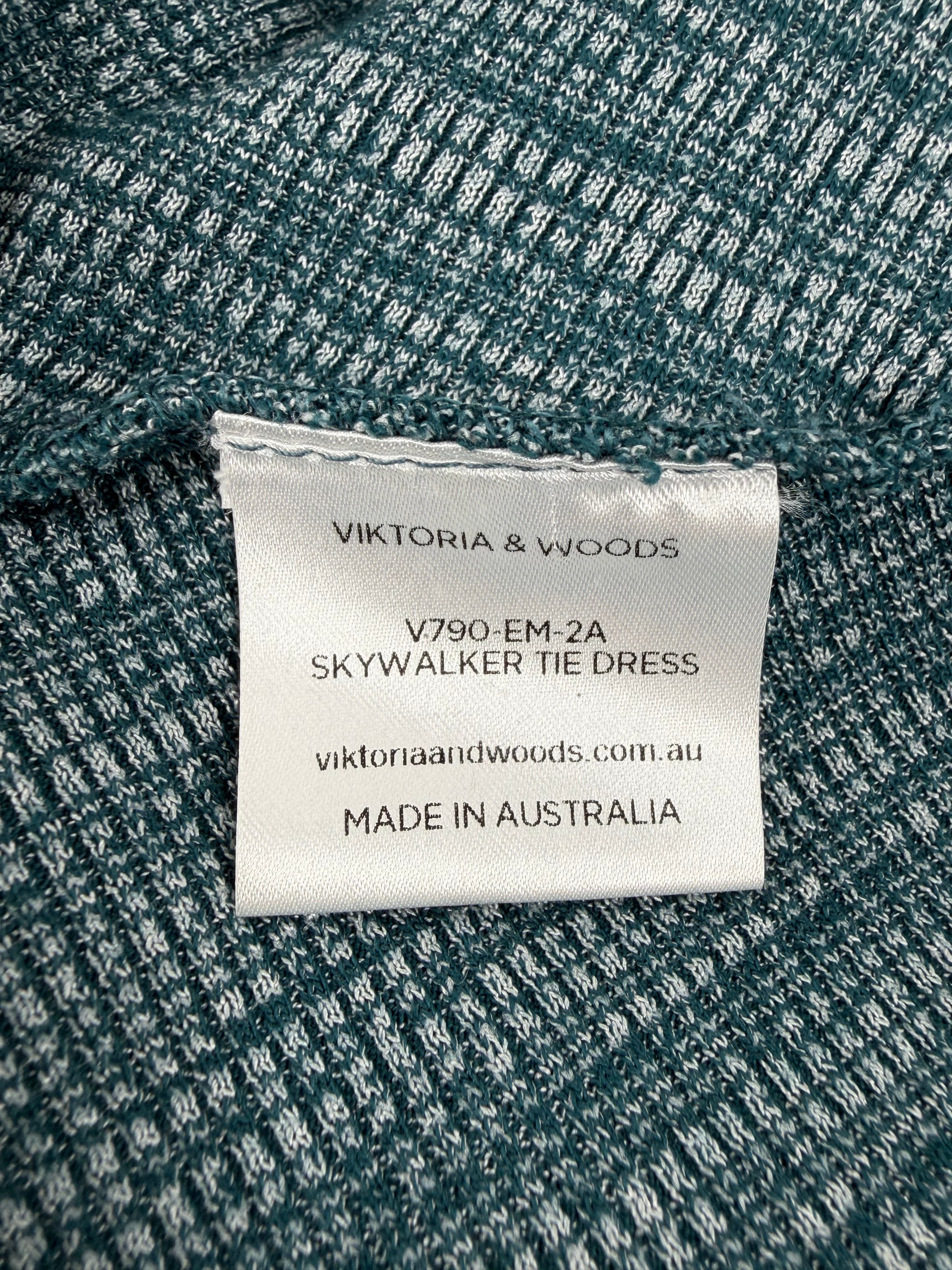 Viktoria & Woods Green Ribbed Bodycon Dress - AU6/8
