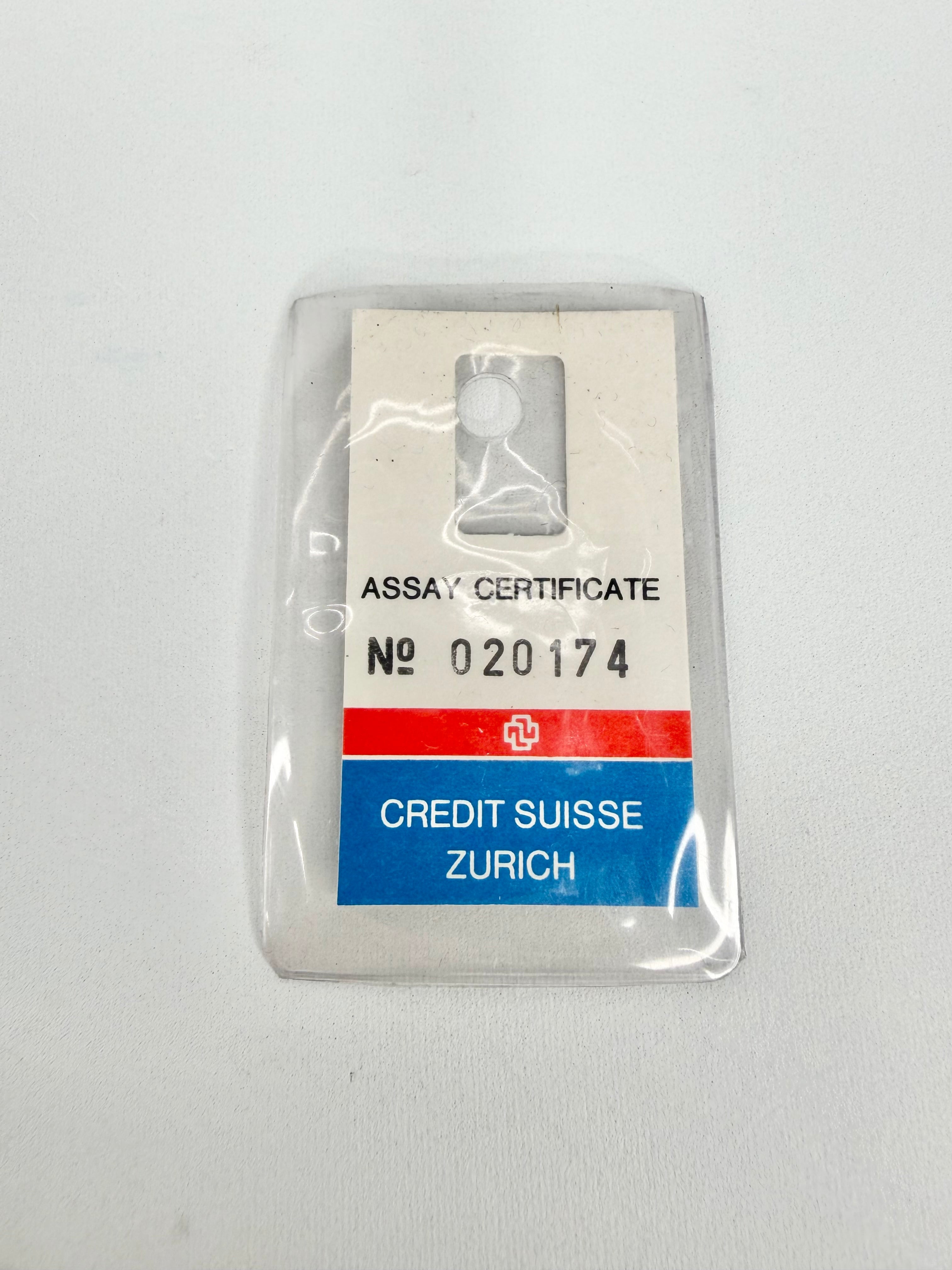 Credit Suisse Quartz 1-gram .999 Fine Gold Inglot Bar Watch