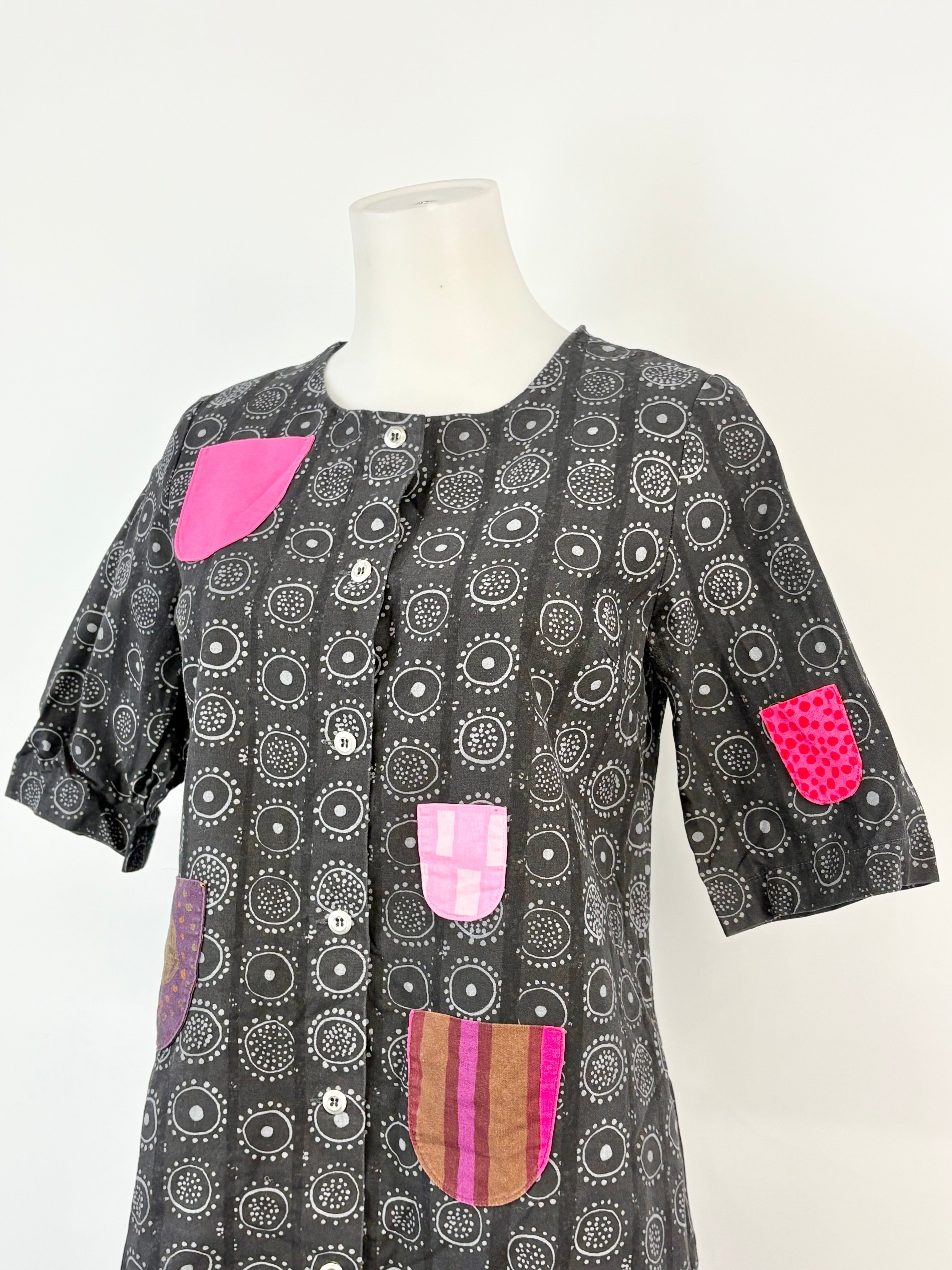 Marimekko Black Iroinentakki Shirt Dress - AU4/6