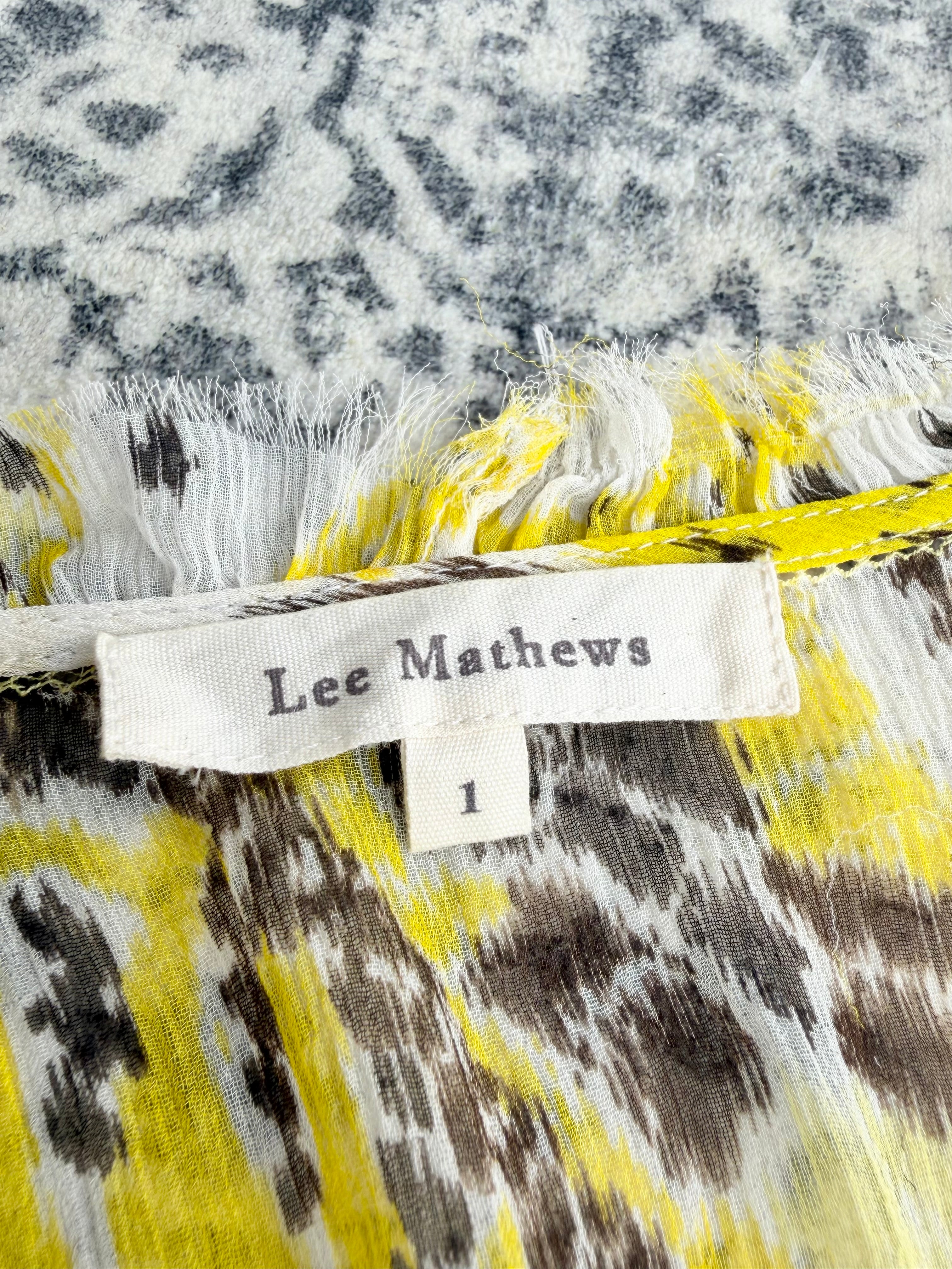 Lee Mathews Floaty Paisley Patterned Silk Dress - AU12/14
