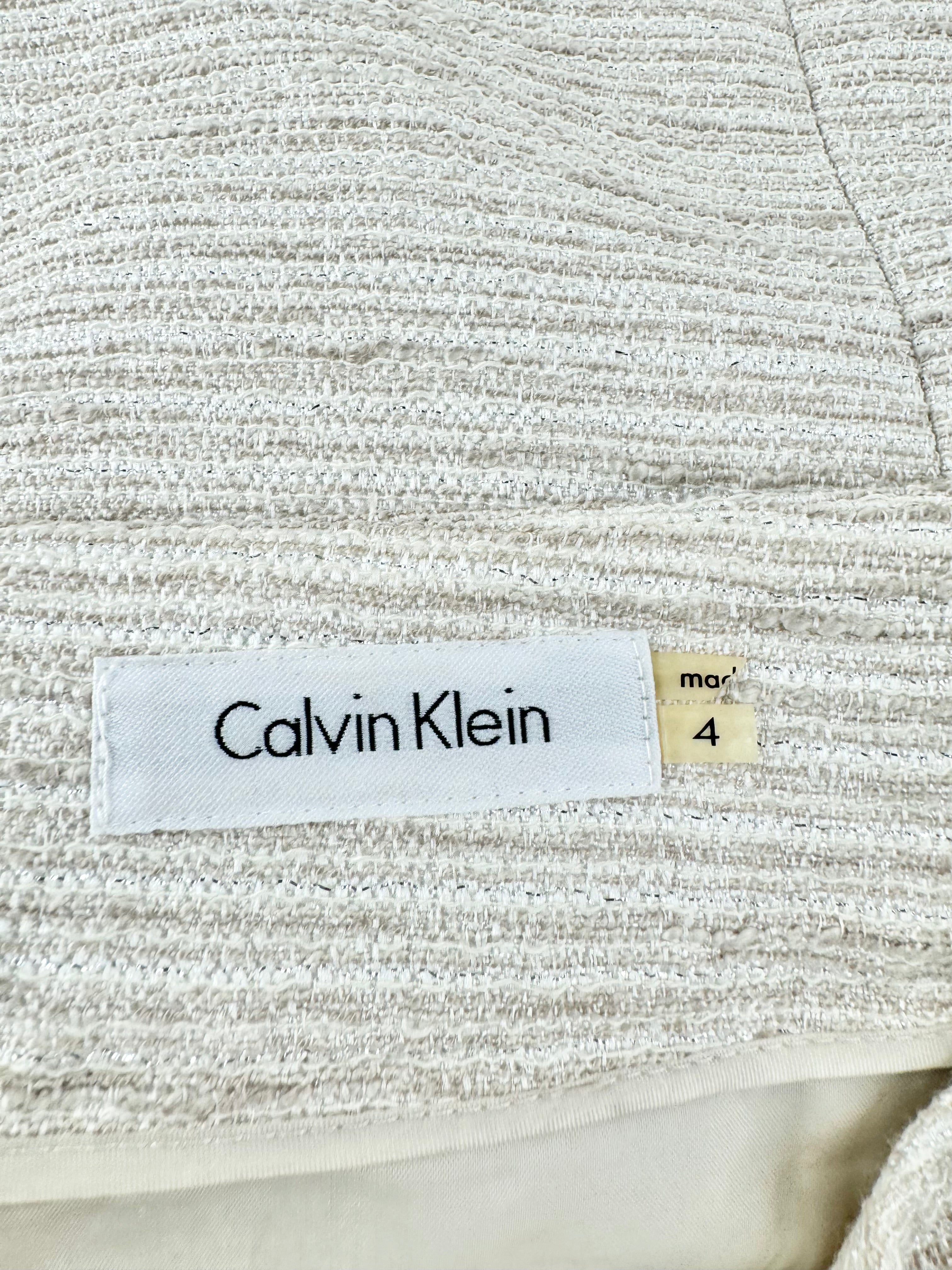 Calvin Klein Silver, White & Cream Woven 2 Pce Suit - AU10
