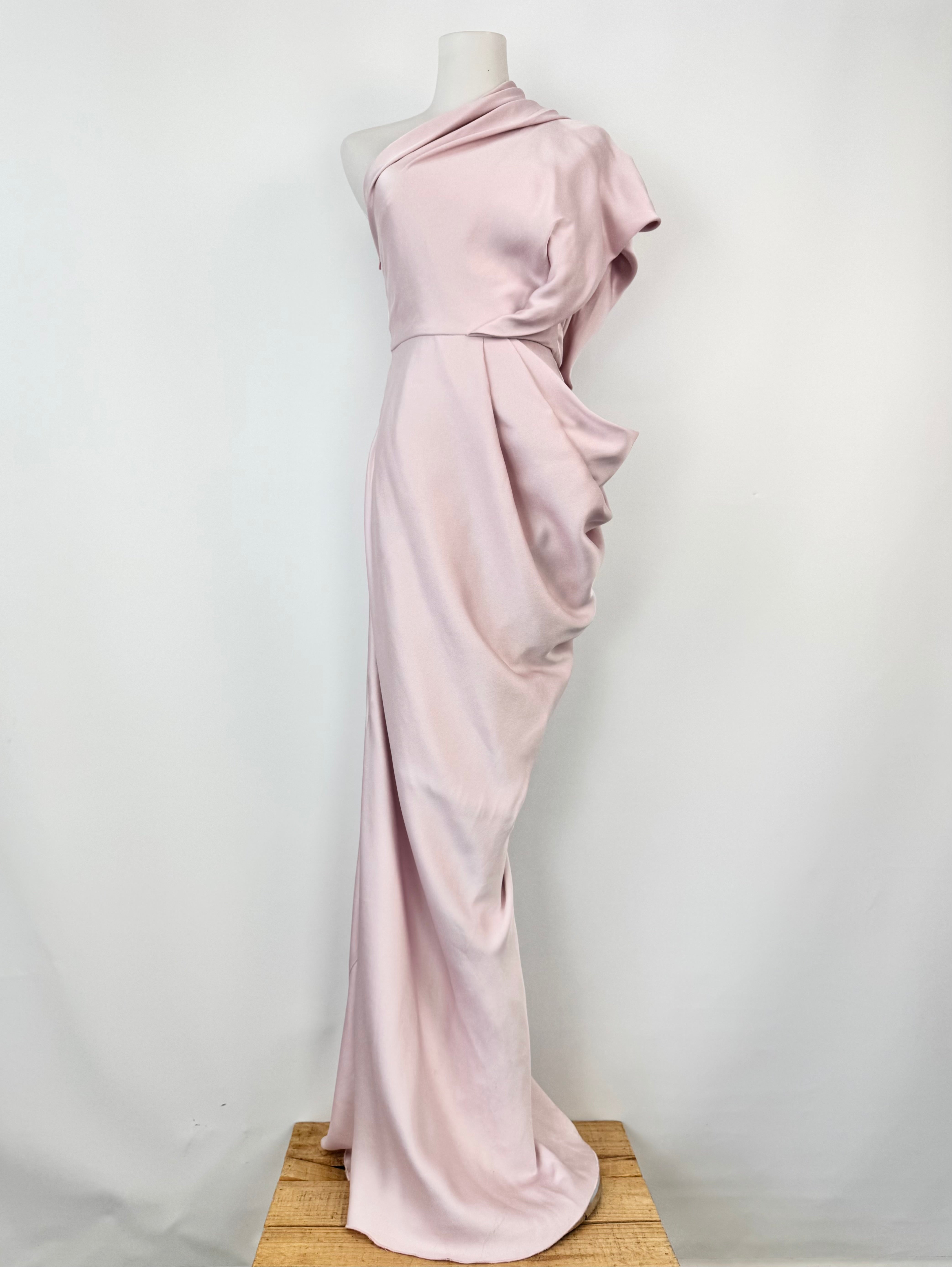 Camilla & Marc Pale Pink Off Shoulder Gown - AU8