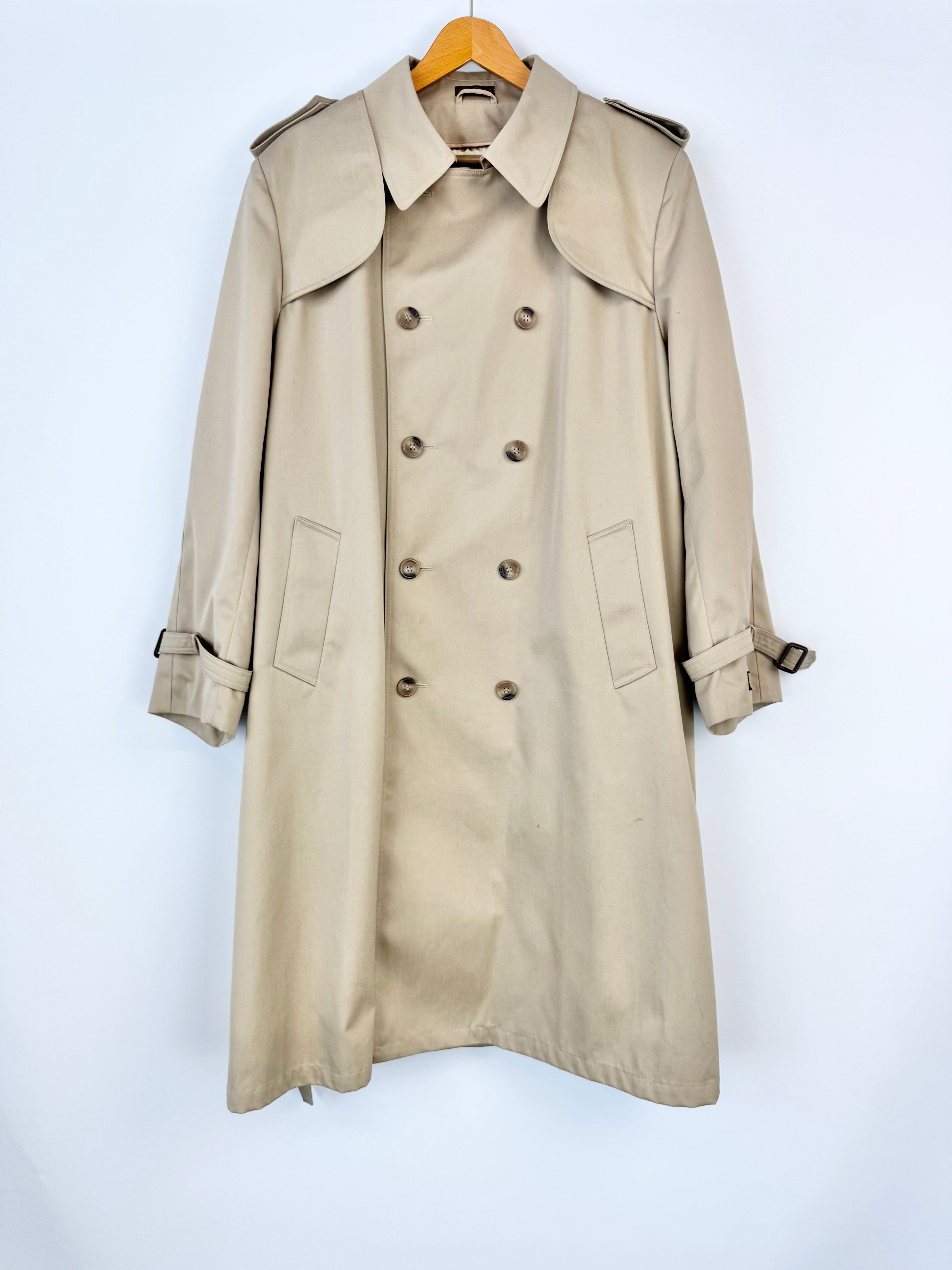 Vintage Yves Saint Laurent Homme Beige Trench Coat - L
