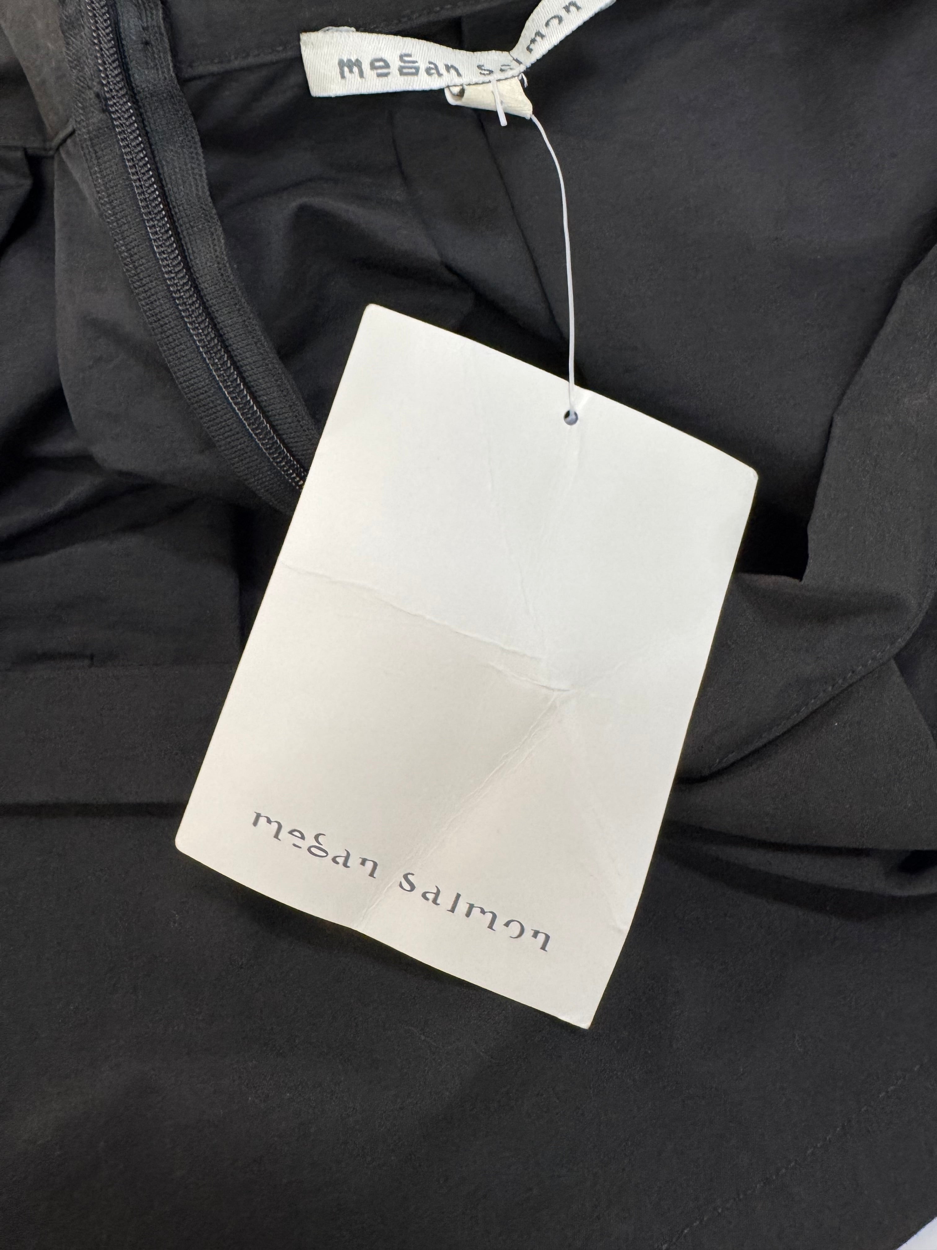 Megan Salmon Black 'Techno Ellen' A-Line Skirt NWT - AU14
