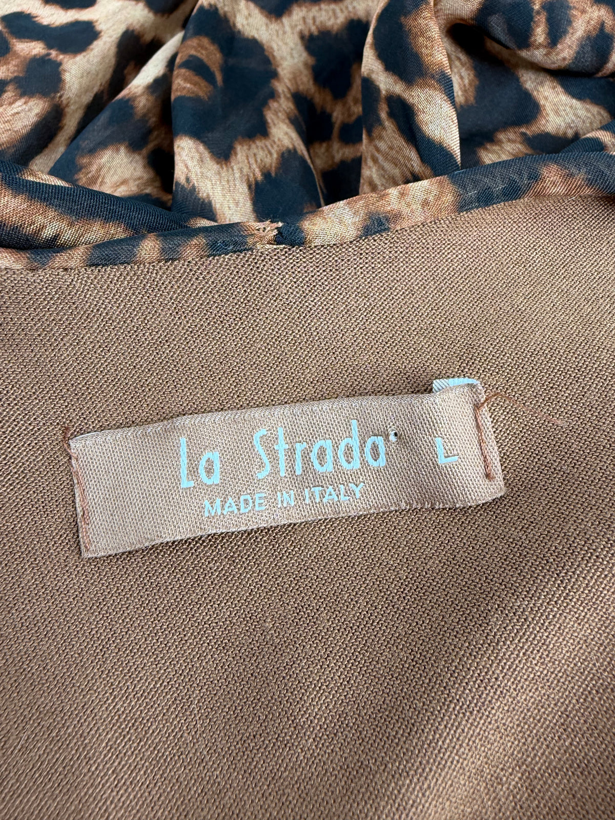 La Strada Tiered Leopard Print Silk Blend Maxi Dress - AU12/14