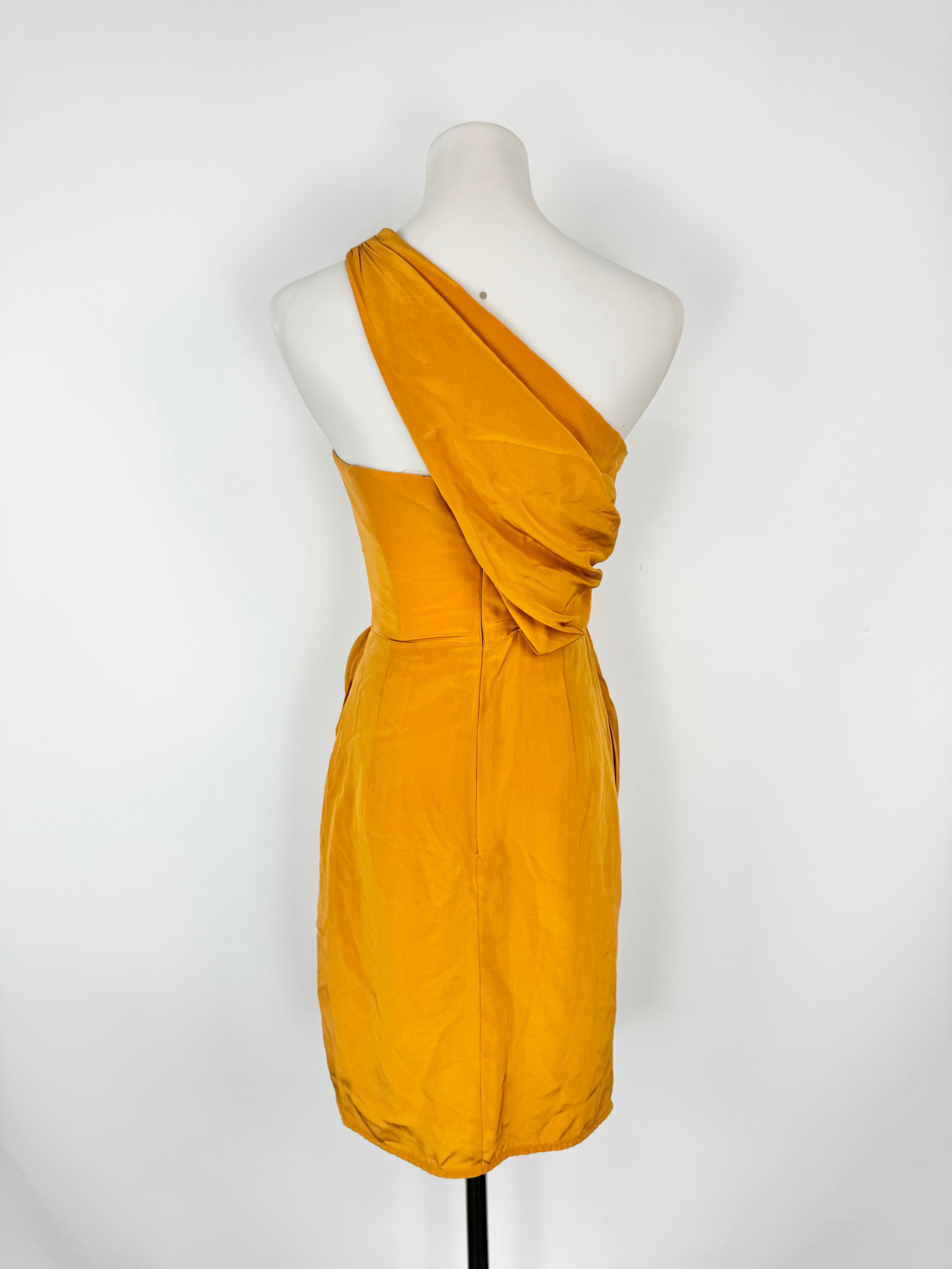 Zimmermann Marigold Draped Silk Mini Dress - AU6/8