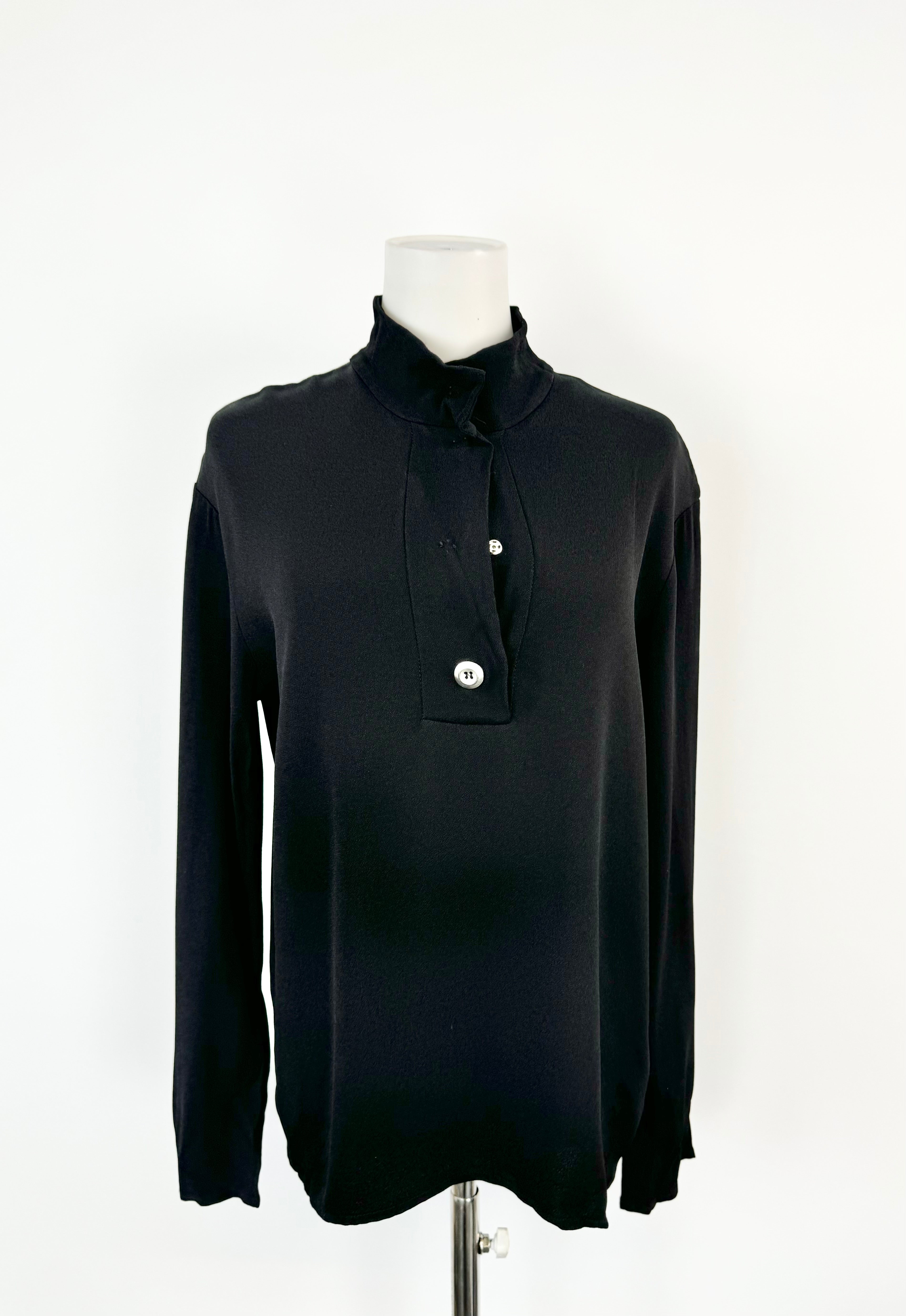 Marimekko Black High Neck Long Sleeve Top - AU8