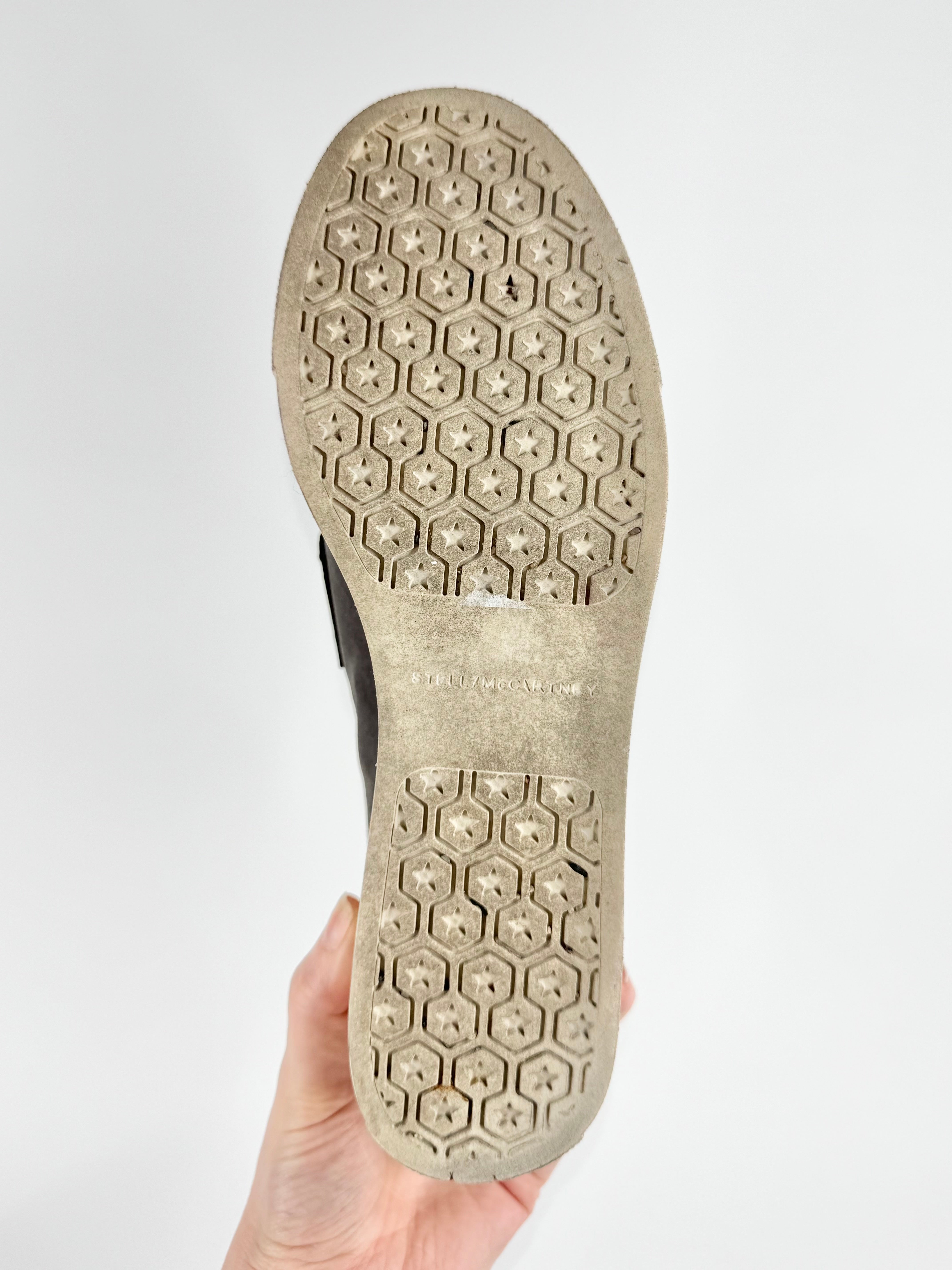 Stella McCartney Grey 'Binx' Horsebit Platform Loafers - EU39