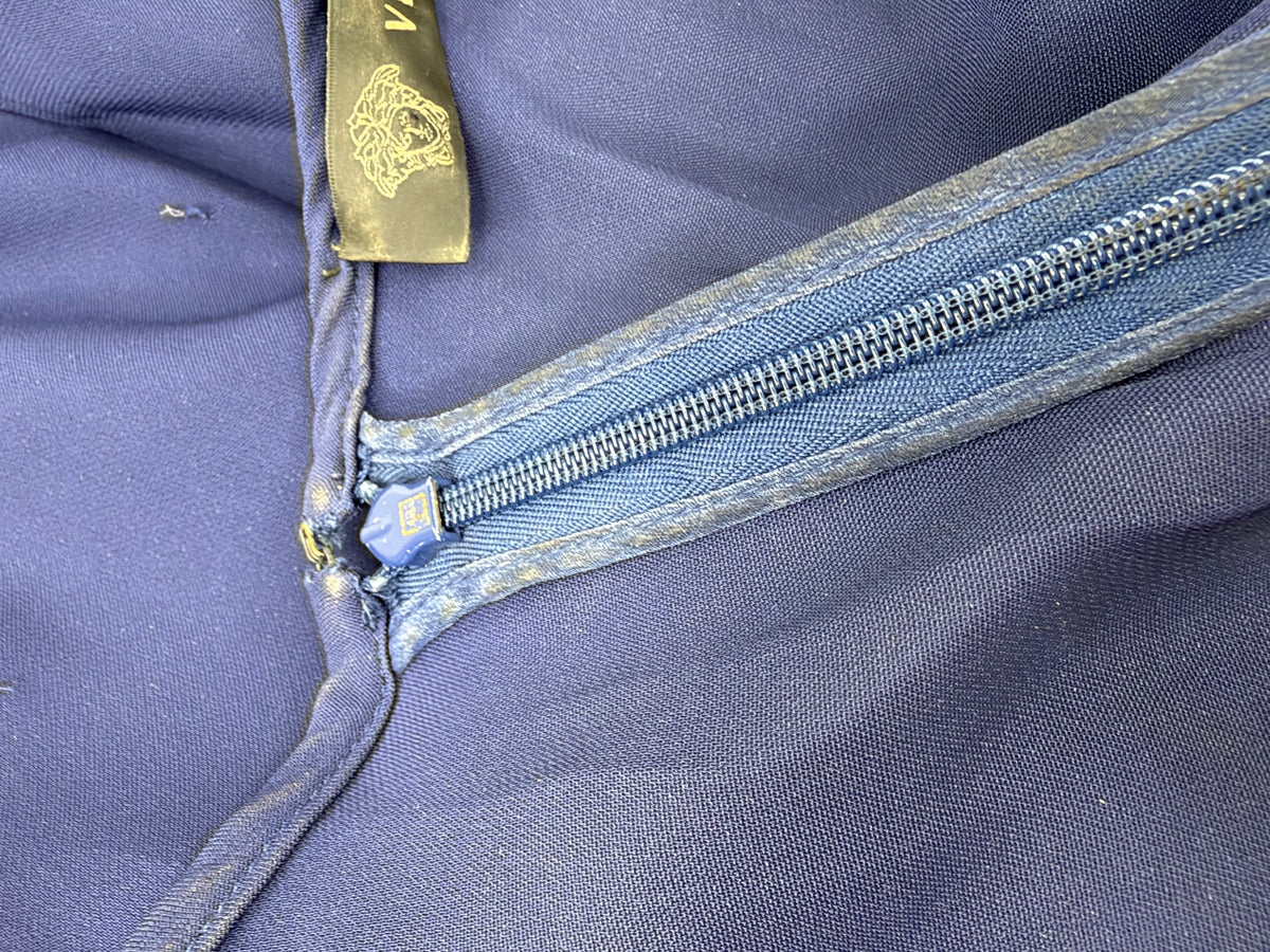 Versace Cobalt Blue Rockstud Embellished Sheath Dress - AU14/16
