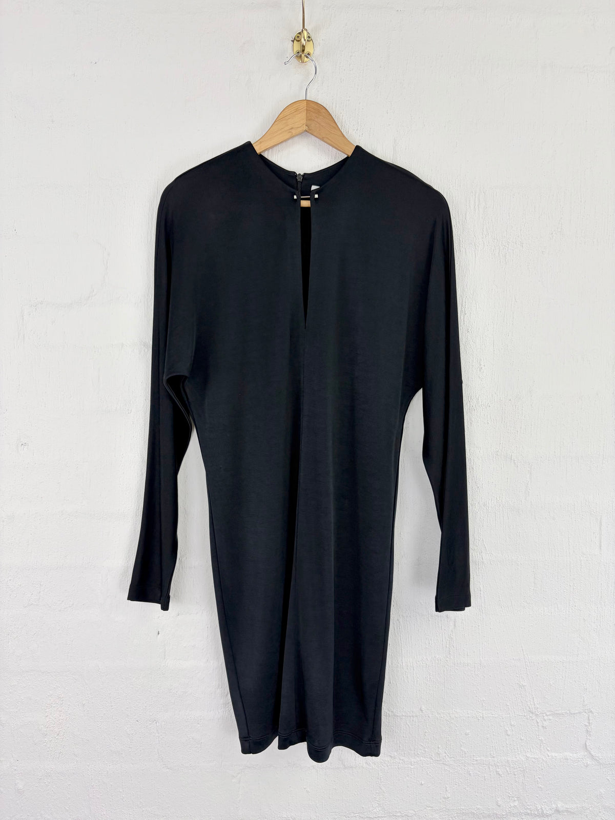 T by Alexander Wang Black 'Pique Double Knit Long Sleeve Dress' NWT - AU8/10