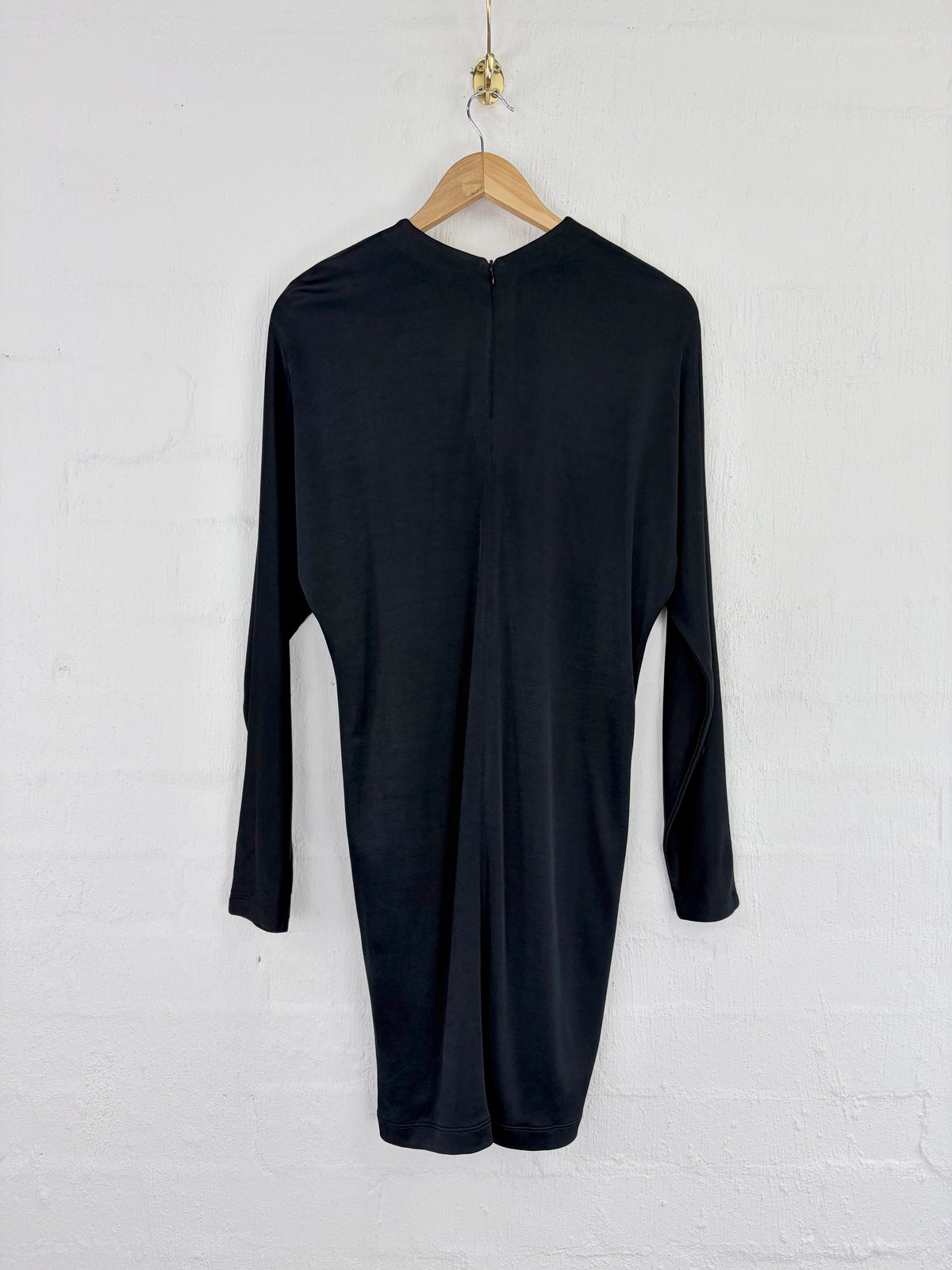 T by Alexander Wang Black 'Pique Double Knit Long Sleeve Dress' NWT - AU8/10