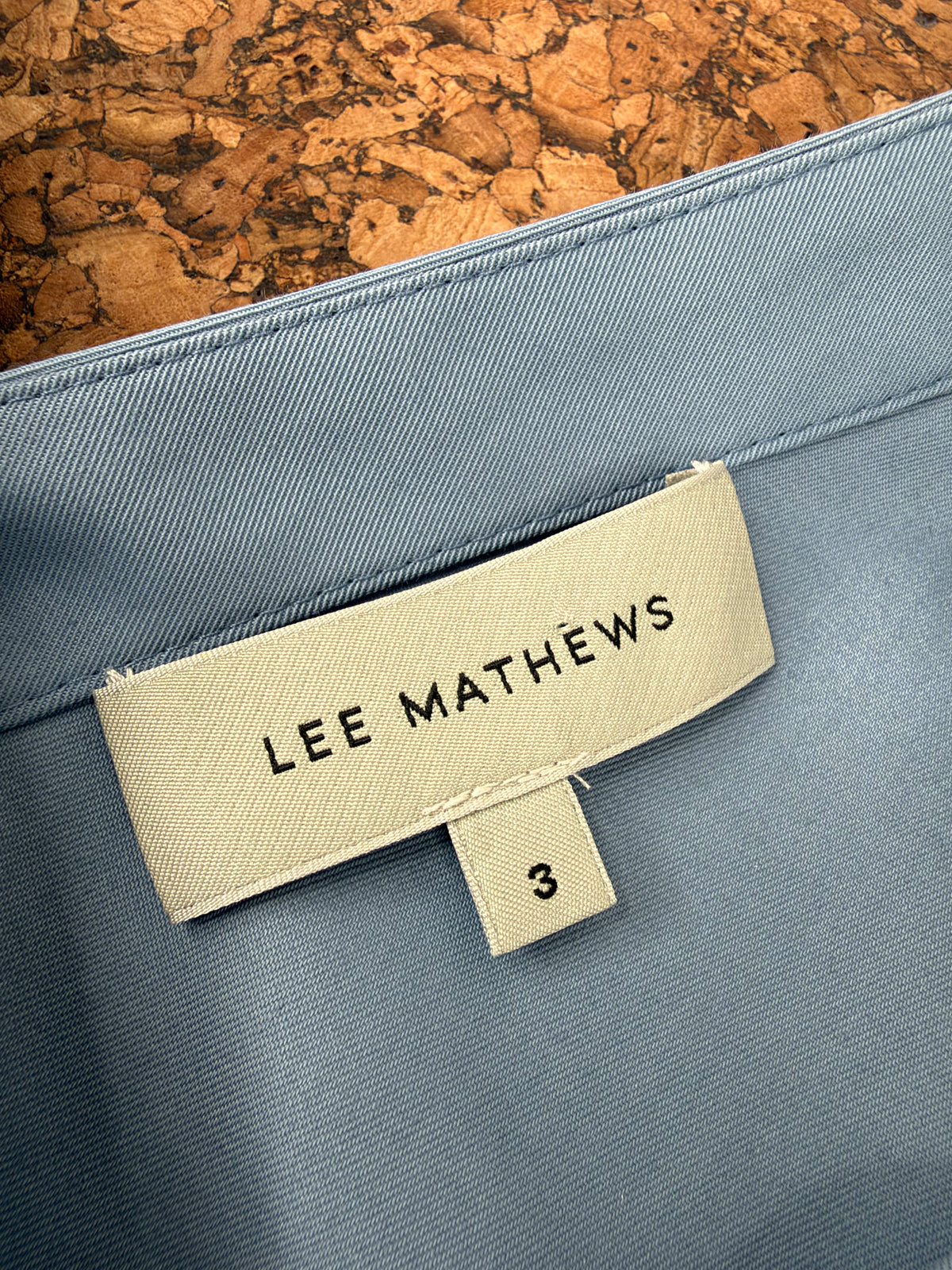 Lee Mathews Cyan Blue Cotton Blend Dress - AU12/14