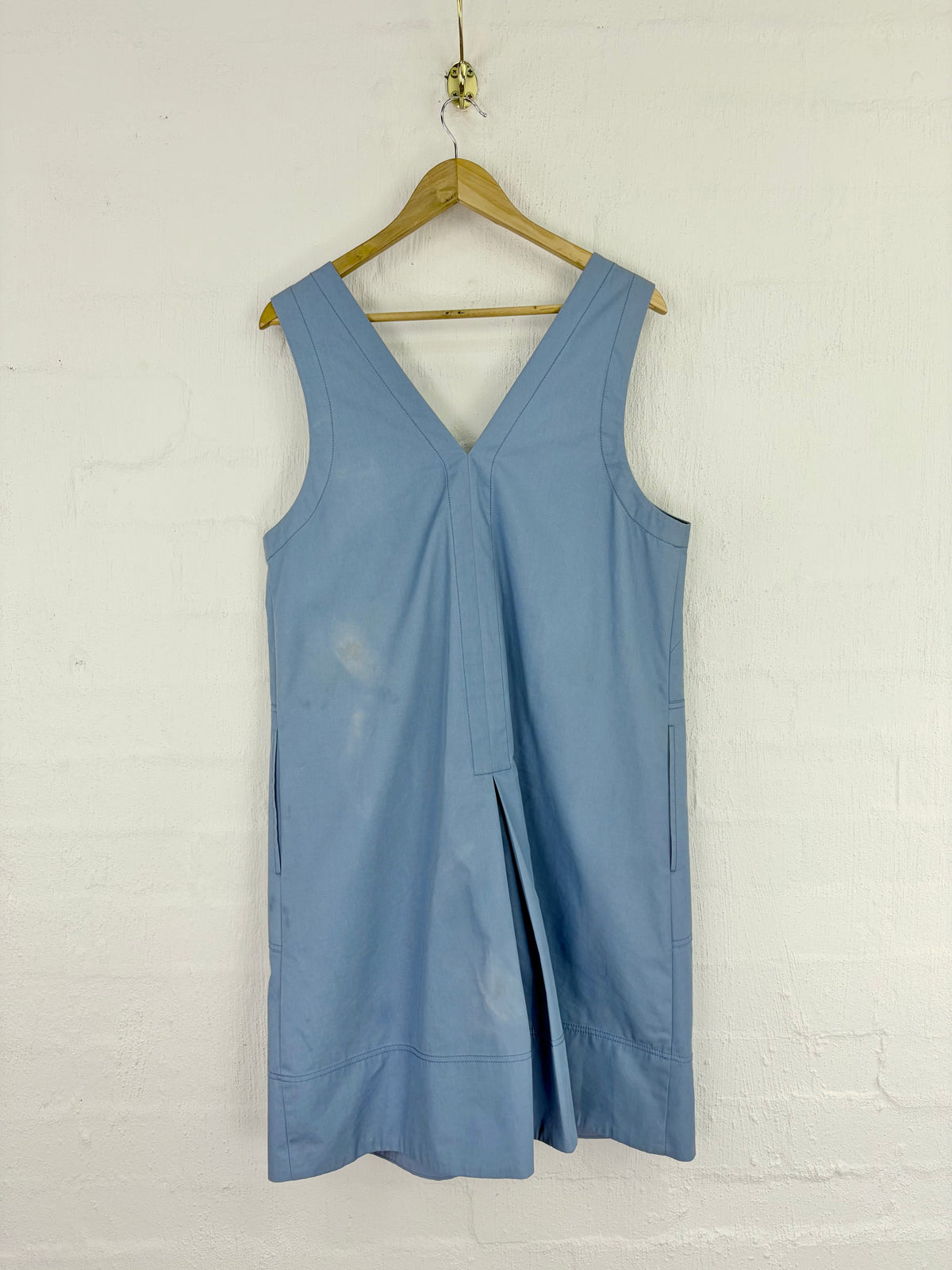 Lee Mathews Cyan Blue Cotton Blend Dress - AU12/14
