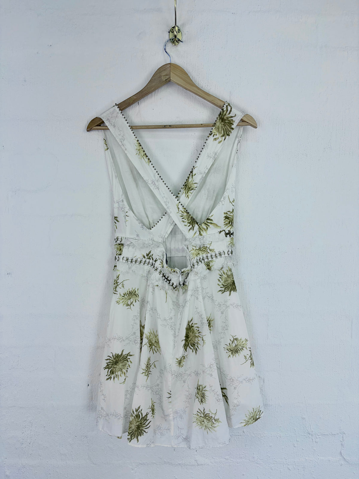 Karen Millen White Patterned Sun Dress - AU12