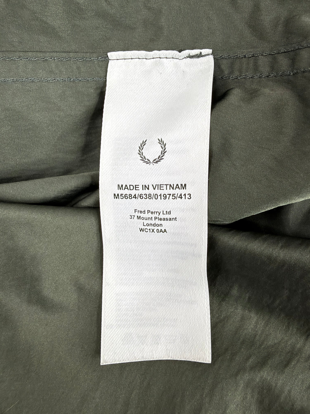 Fred Perry Green Utility Windbreaker - XL