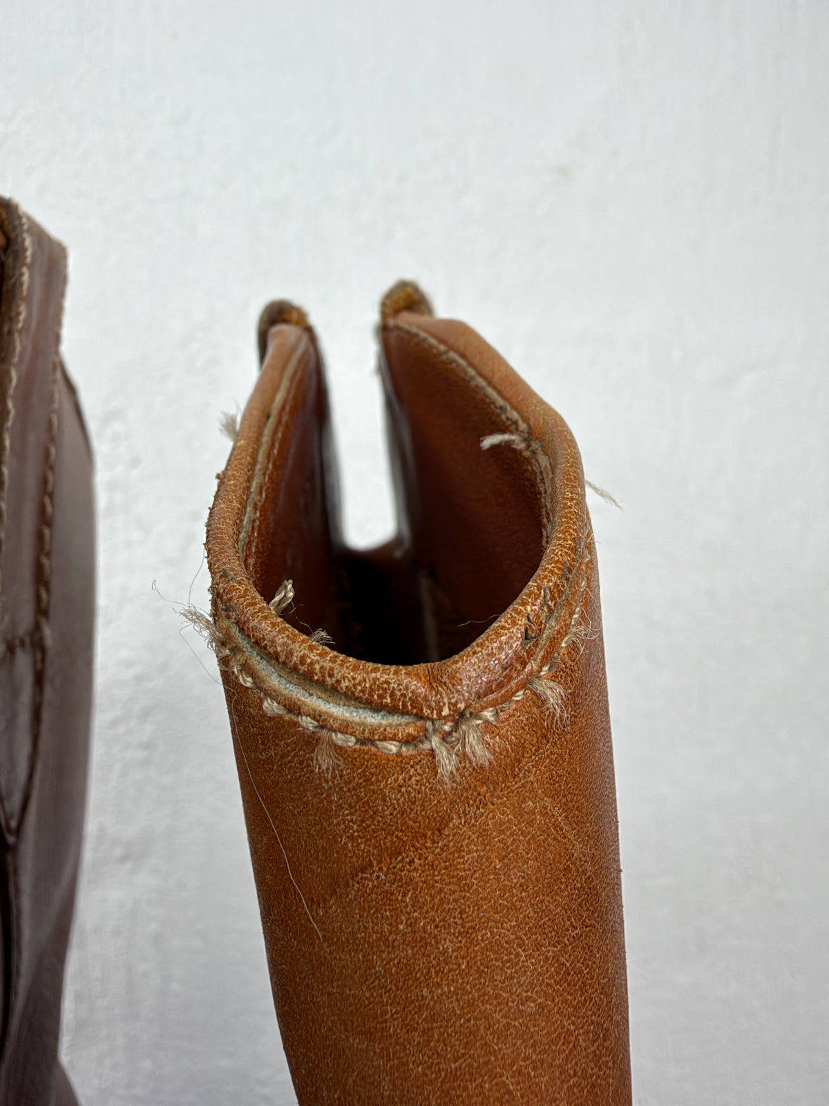 Vintage 90s Chestnut Heeled Cowboy Boots - EU36.5