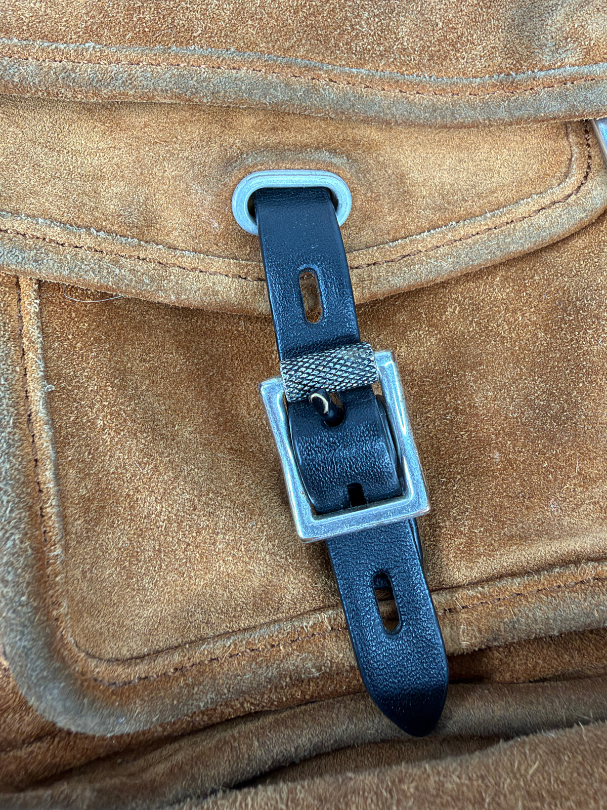 Rag & Bone Tan & Black Suede & Leather Shoulder Bag
