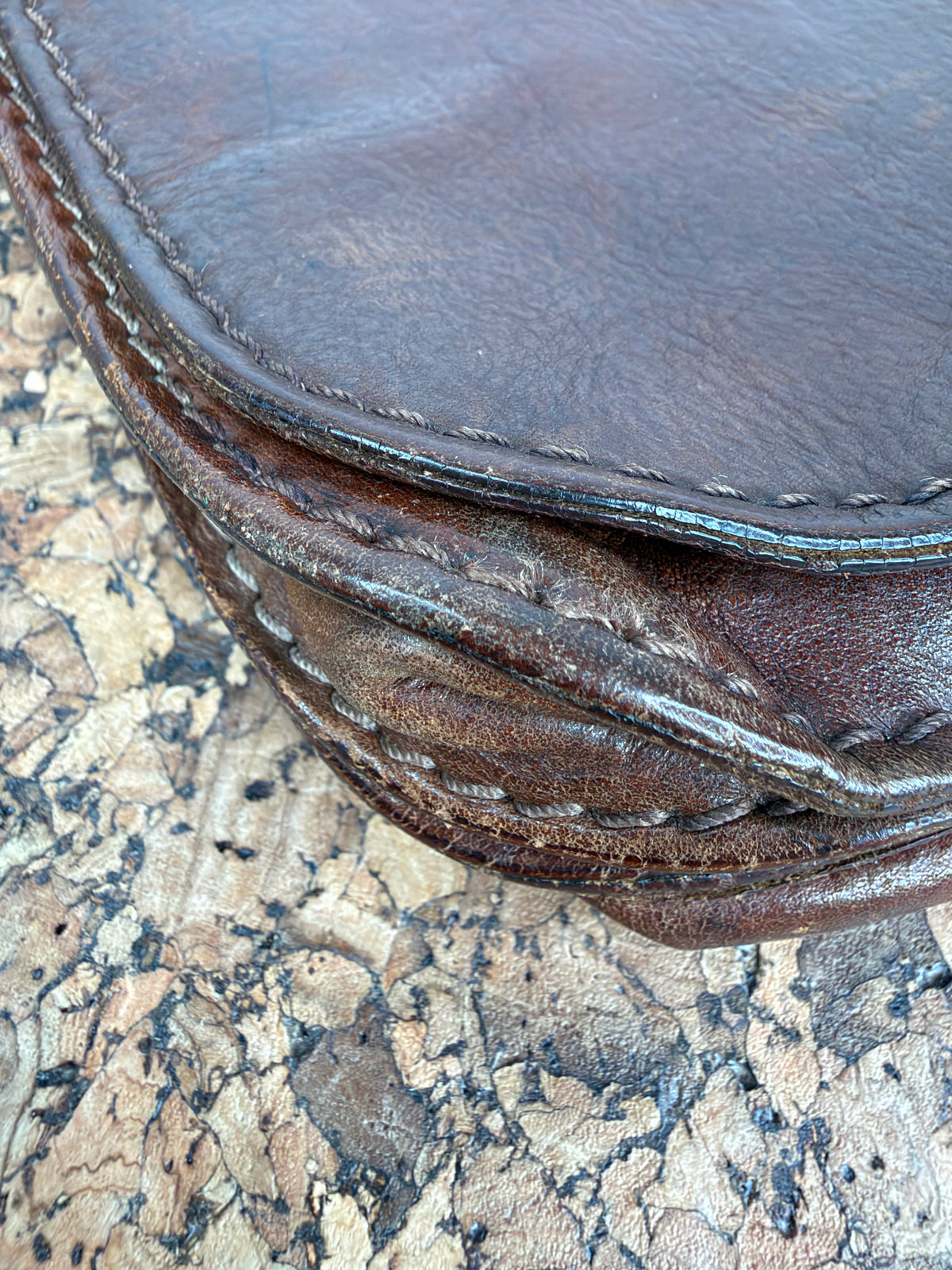 Vintage 70s The Bridge Mahogany Leather Cross Body Bag