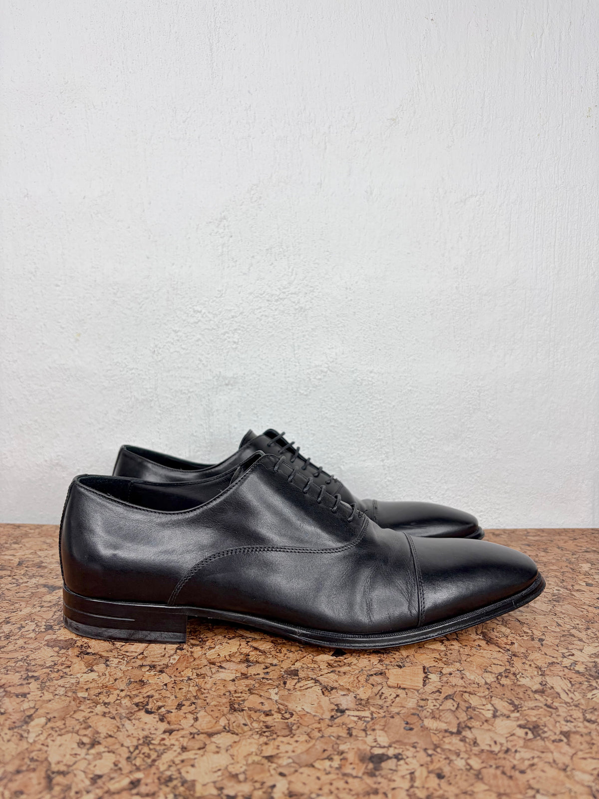 Dino Bigioni Black Italian Crafted Leather Dress Shoes - EU41