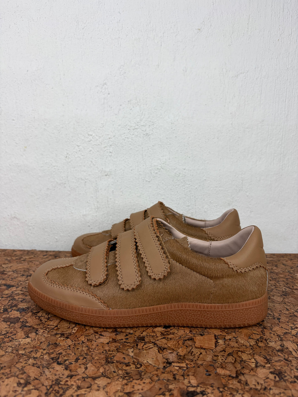 Husk Tan Pony Fur Velcro Sneakers - EU38