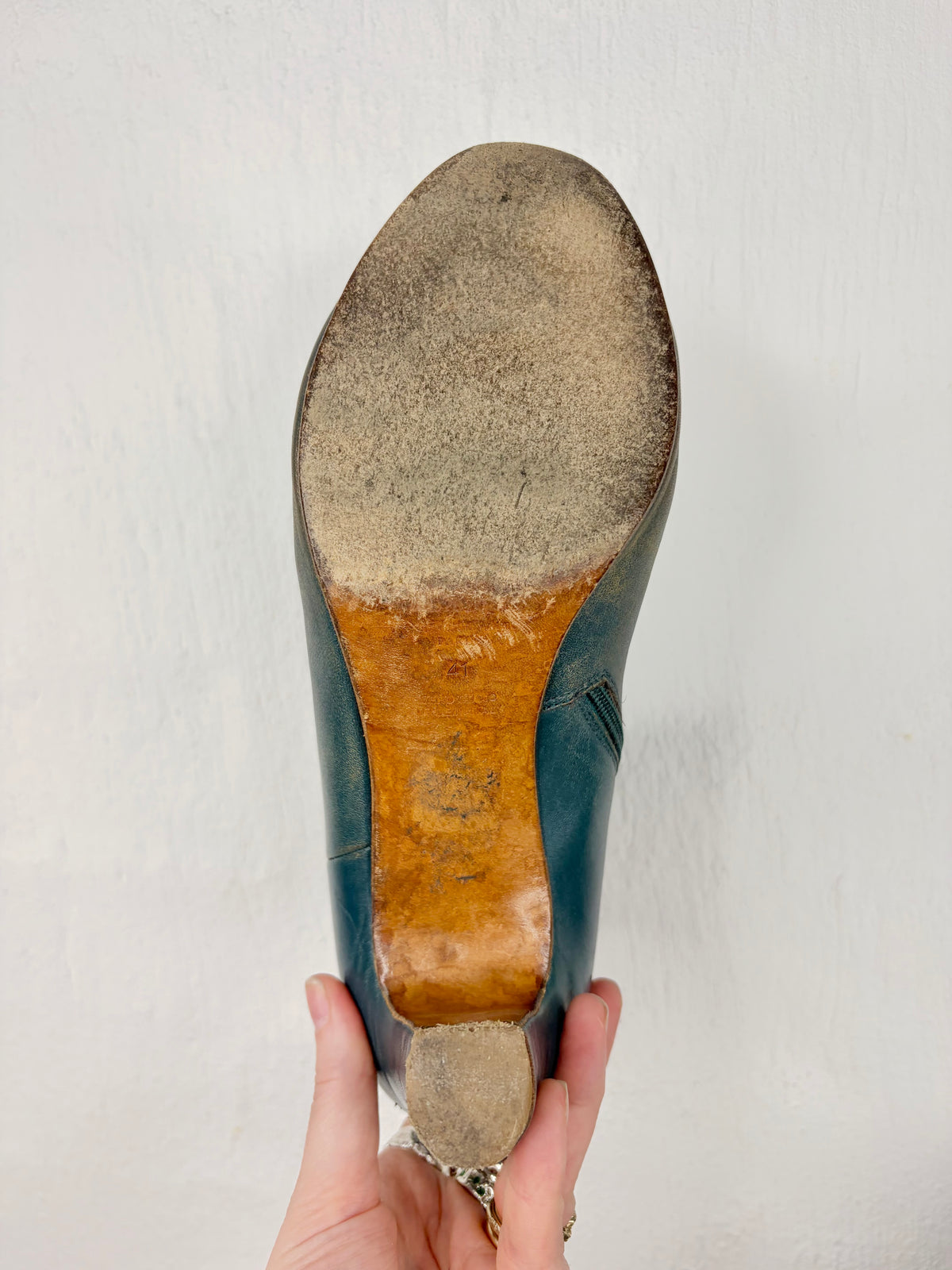 Maison Martin Margiela Faded Teal & Tan Ankle Boots - EU41