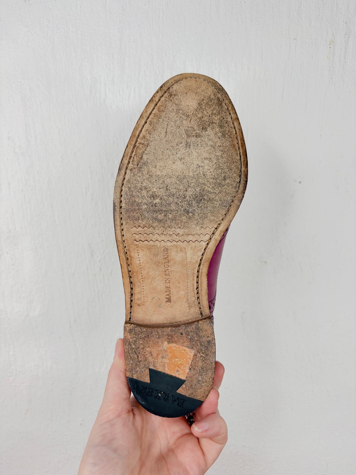 Barker Hand Made 'Fearne' Deep Pink Brogues - EU37