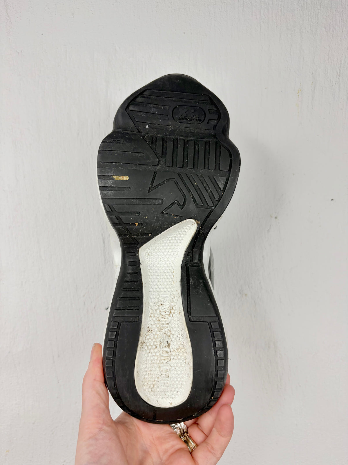 Emporio Armani Black & Silver Chunky Sneakers - EU38
