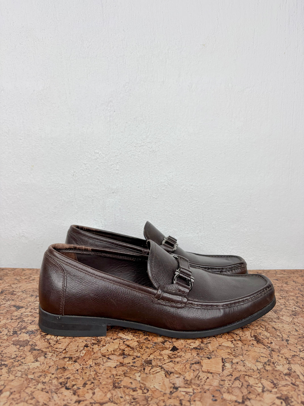 Salvatore Ferragamo Dark Expresso Leather Gancini Loafers - EU