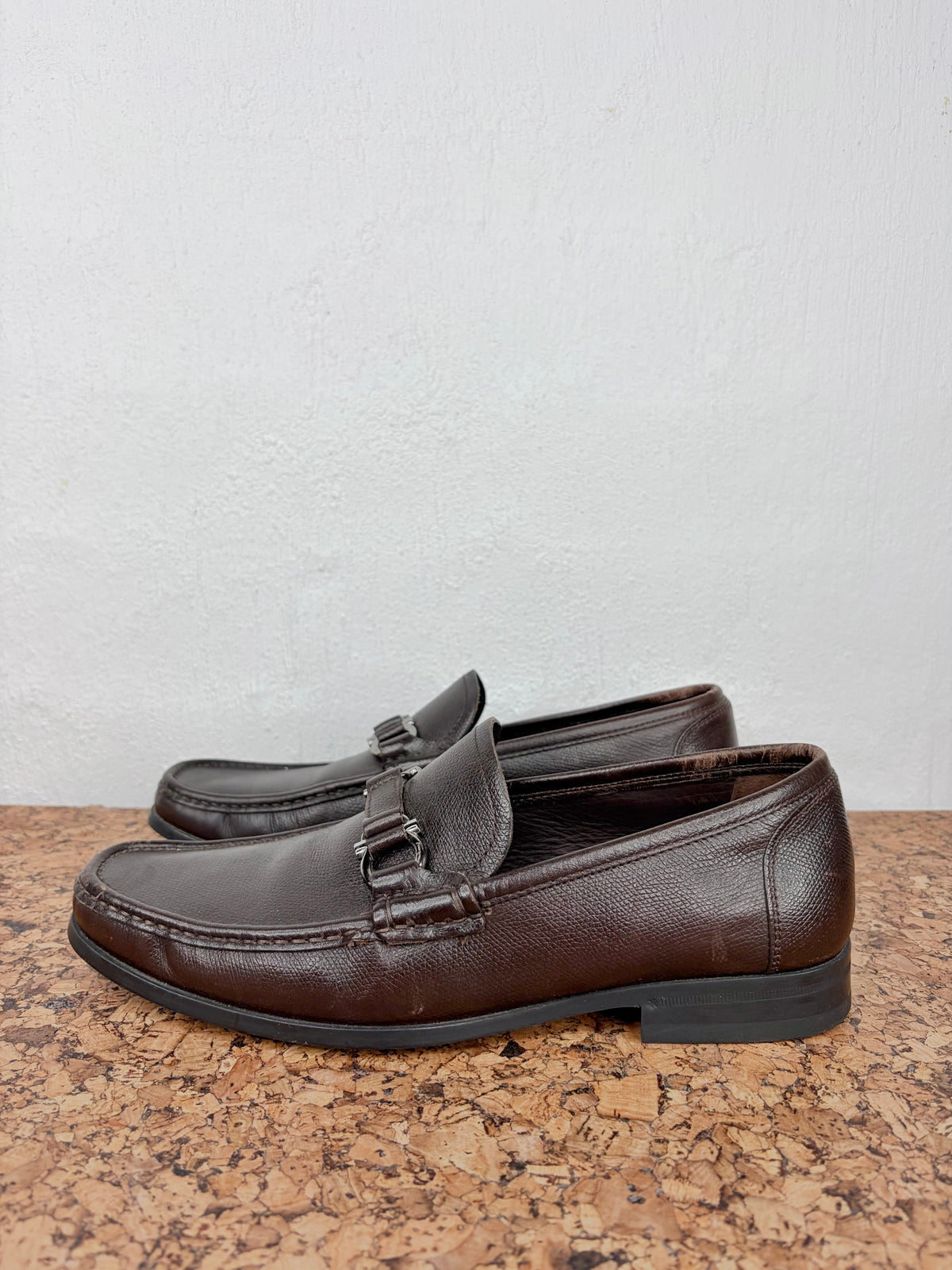 Salvatore Ferragamo Dark Expresso Leather Gancini Loafers - EU
