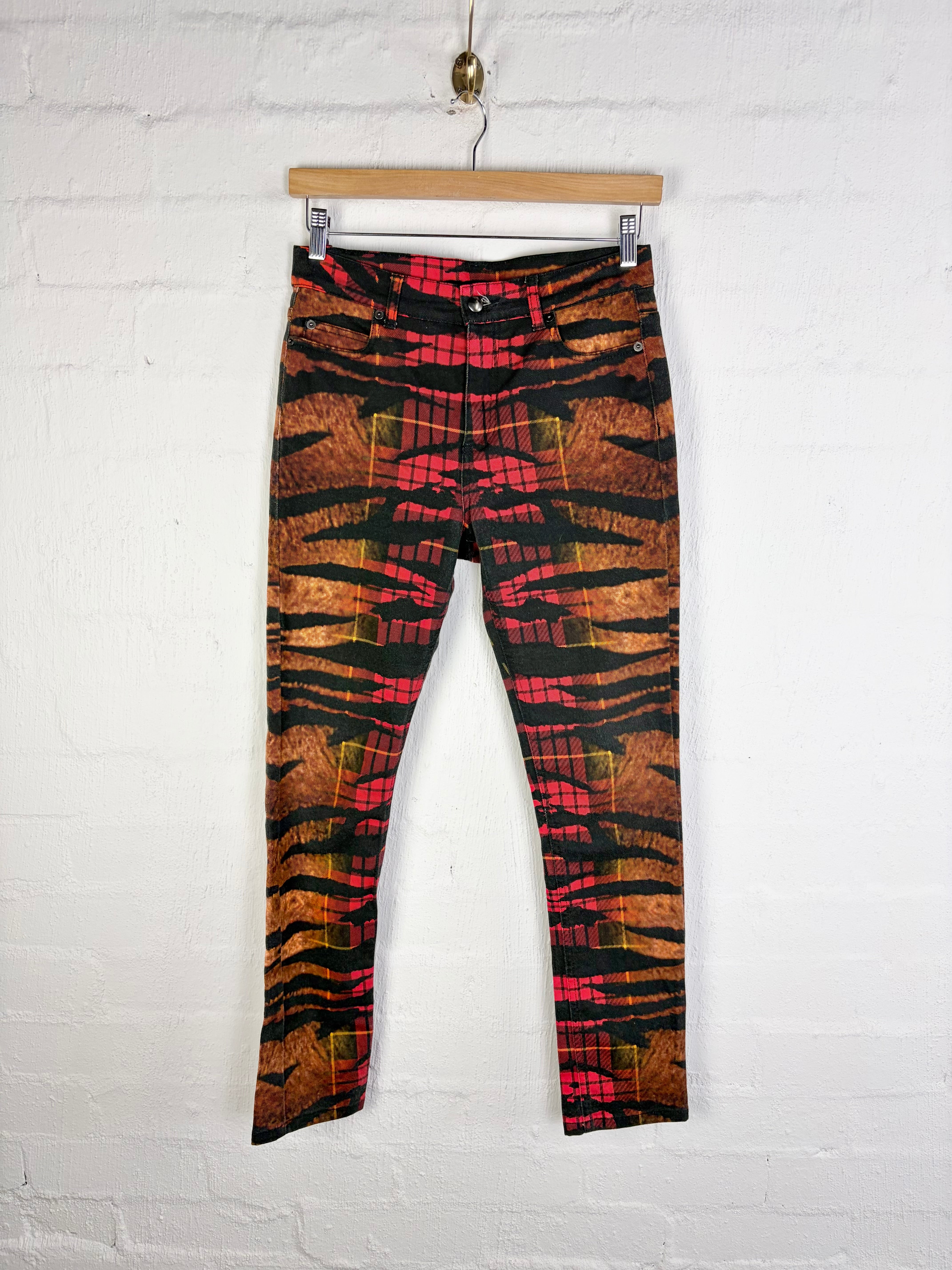 McQ Fall/Winter 2013 Tiger Tartan High Waist Pant - 28