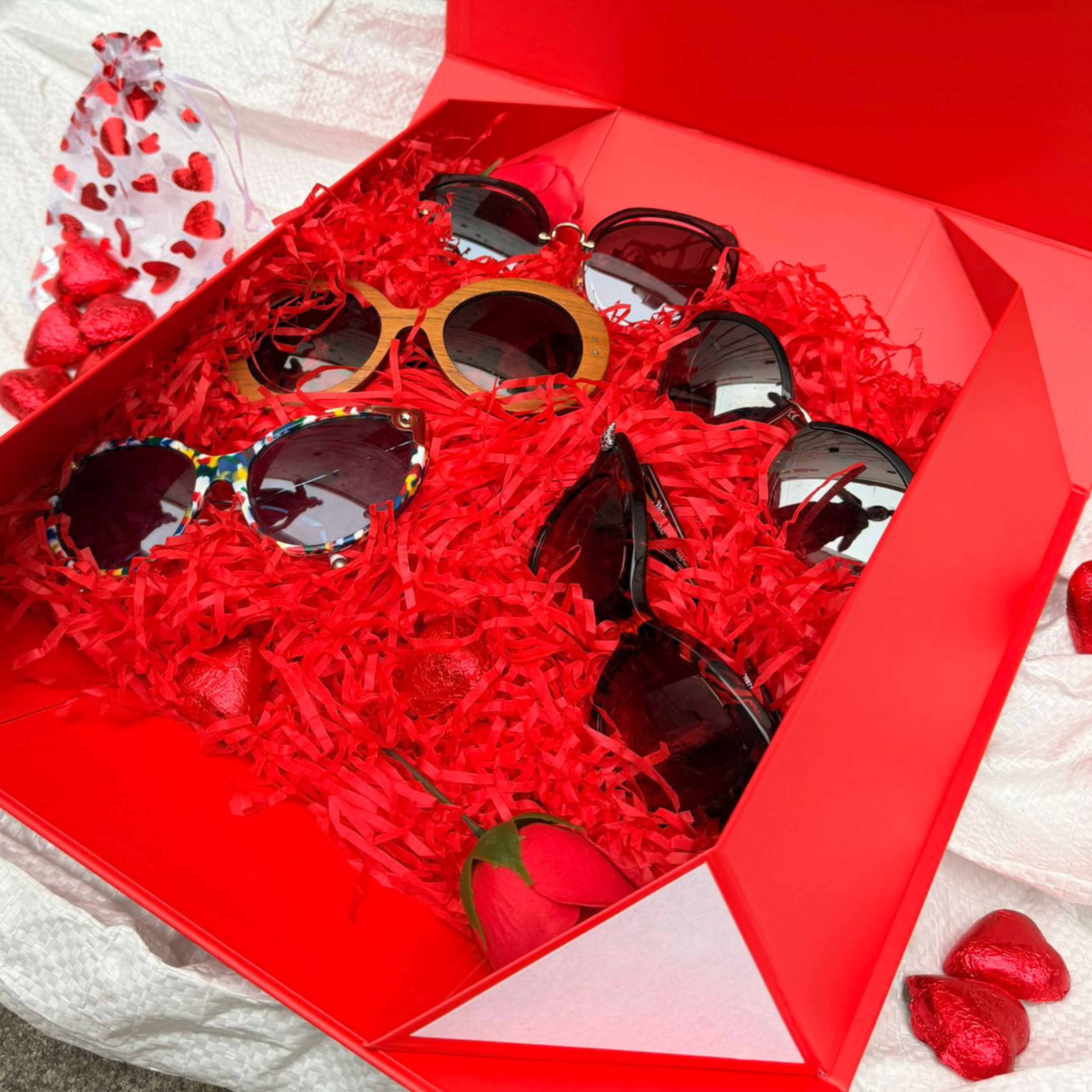 Emporio Armani Dark Burgundy Rectangular Sunglasses