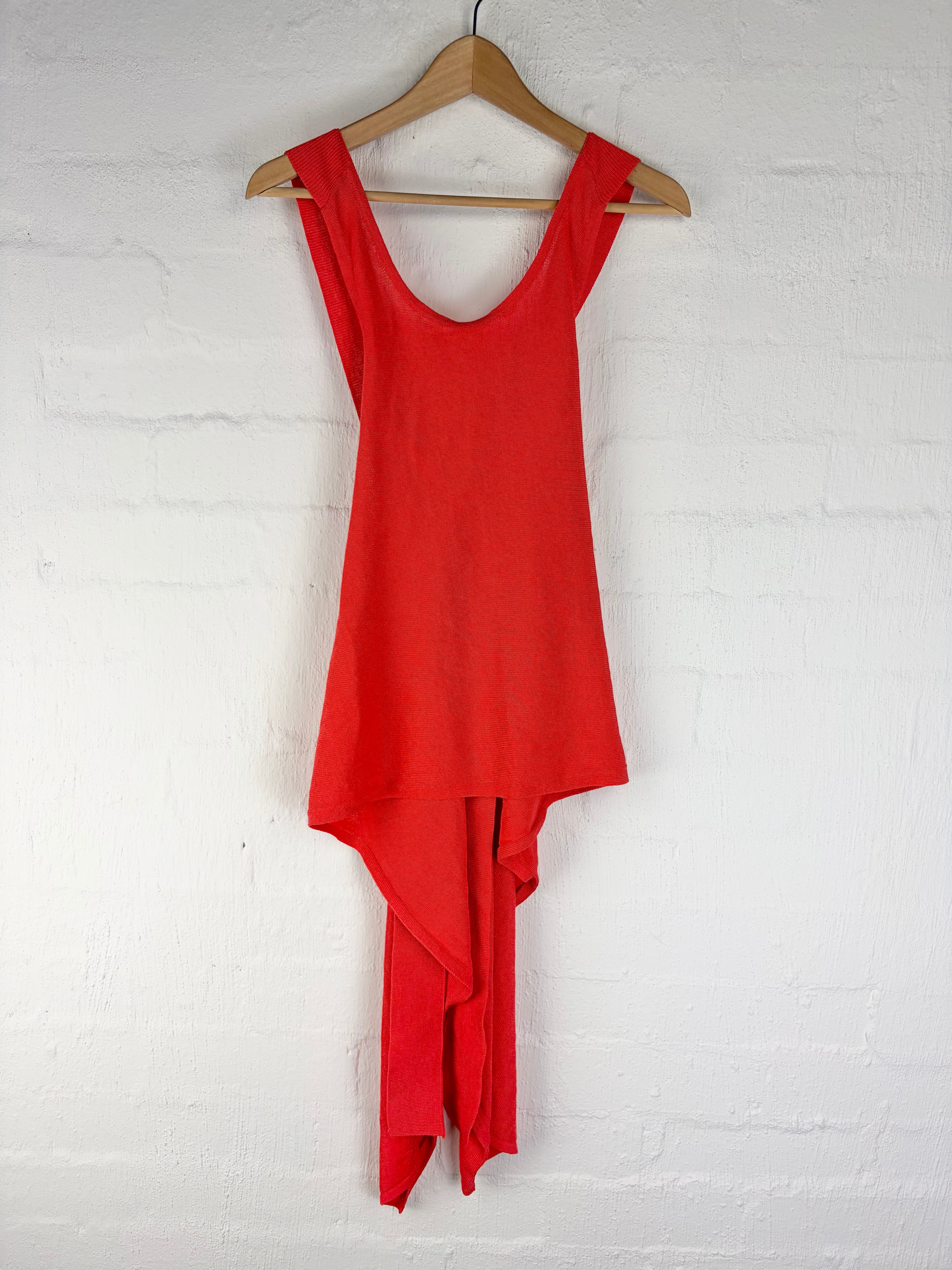 red top on white background