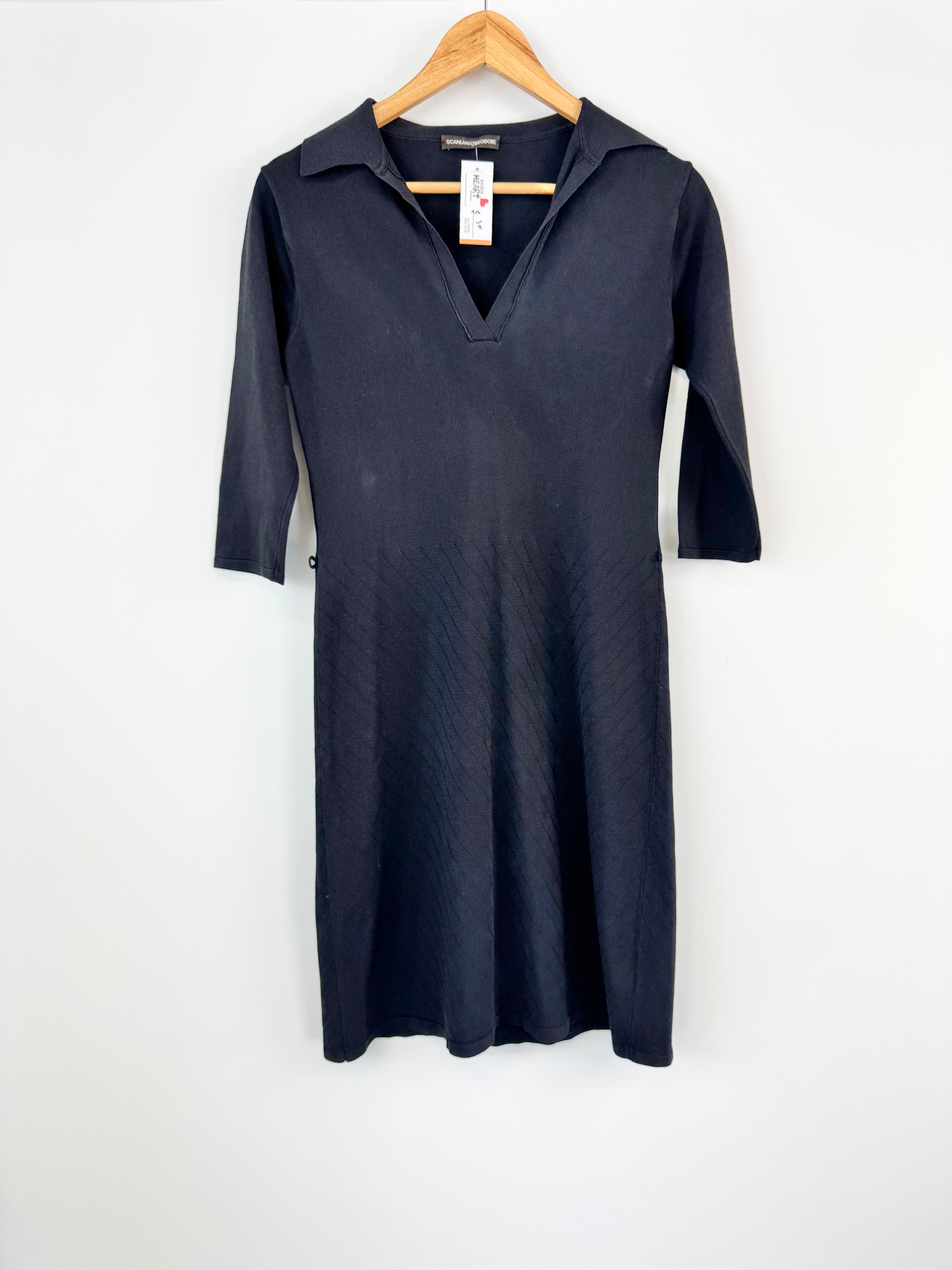 Scanlan & Theodore Black Collared Dress - AU10