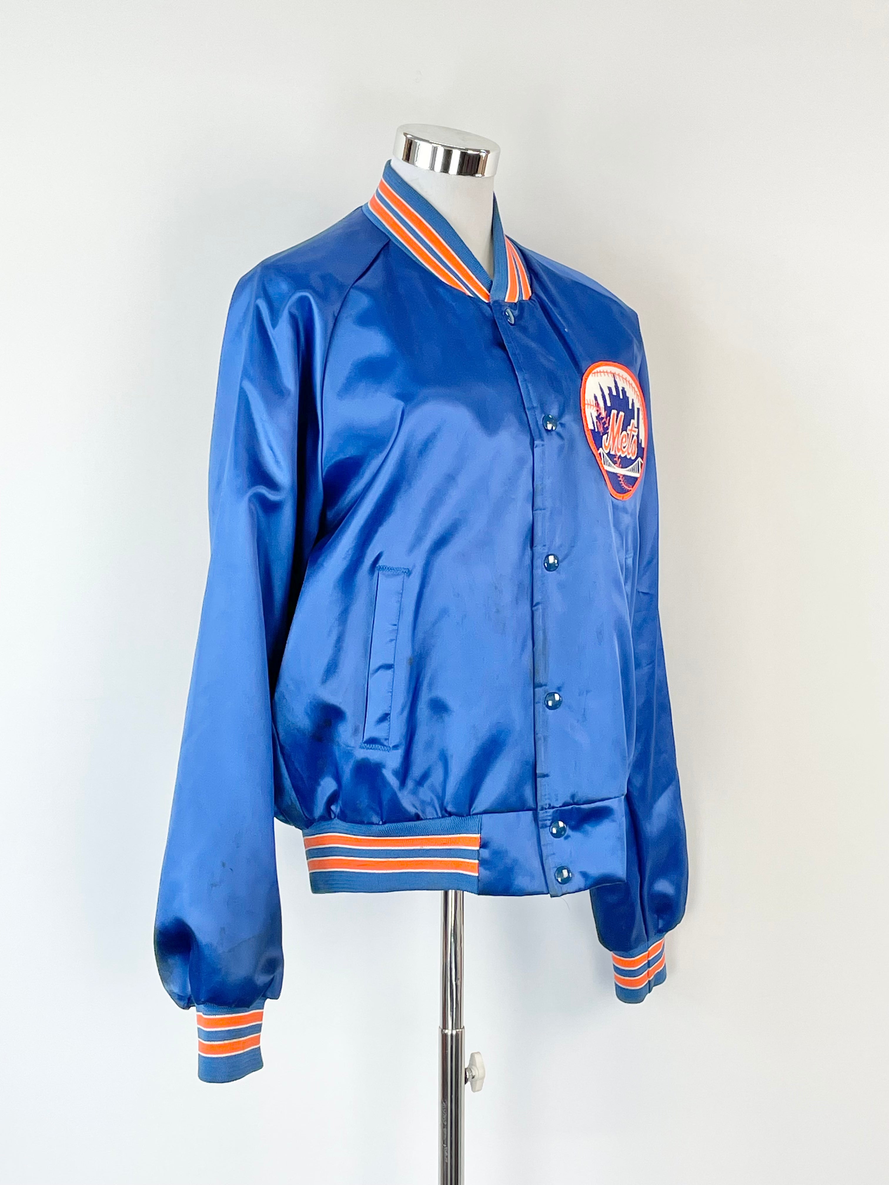 NY Giants 90s FANIMATION Chalk Line Bomber Jacket L NFL Vtg 