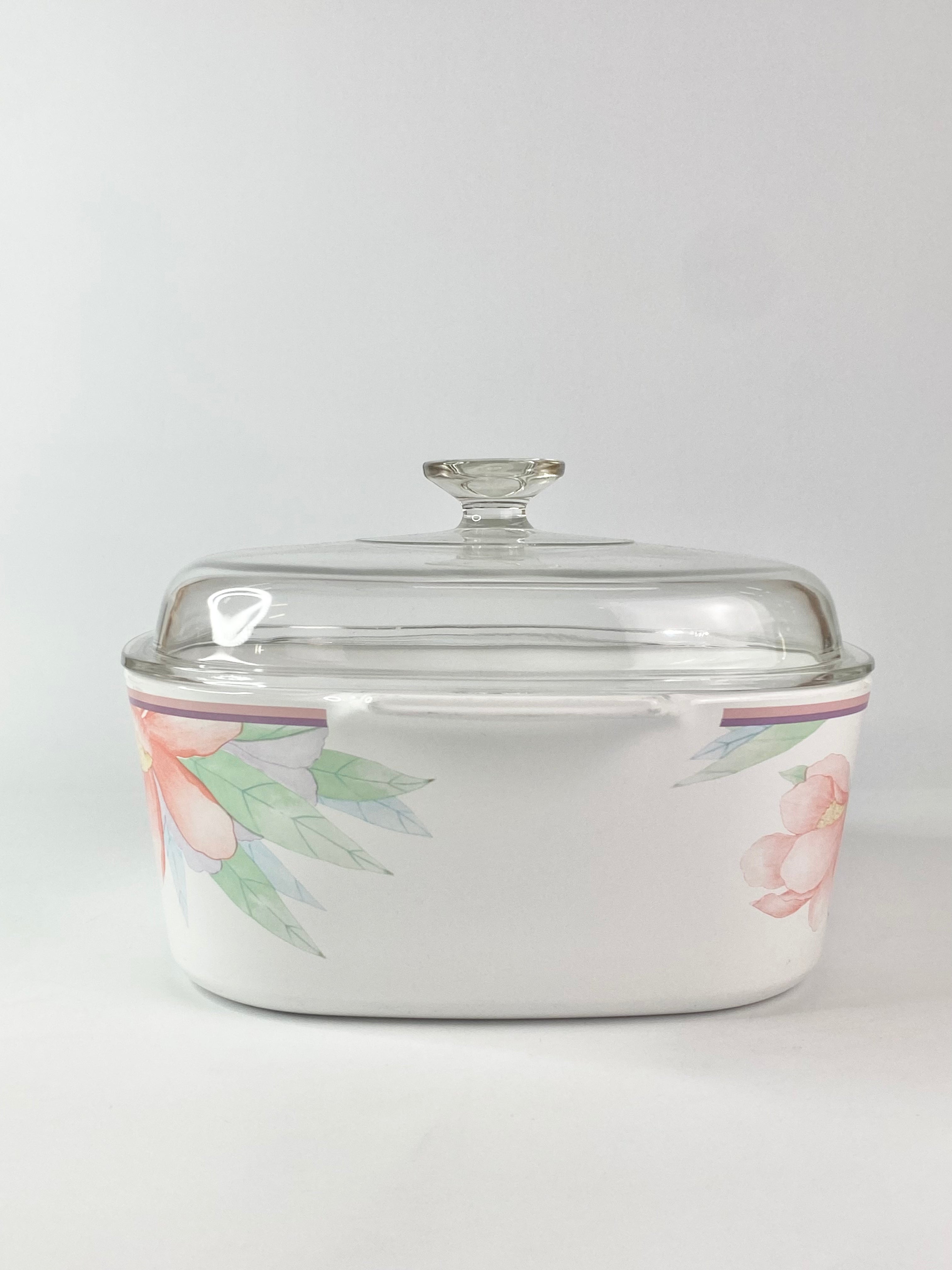 Corning Ware Peach Floral Casserole Dish 5L