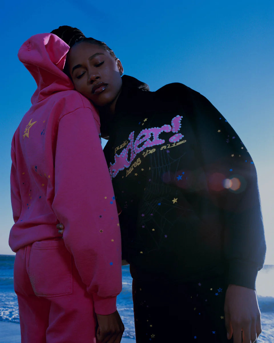 SP5DER 'P*NK' Hoodie and Sweatpants Set - M
